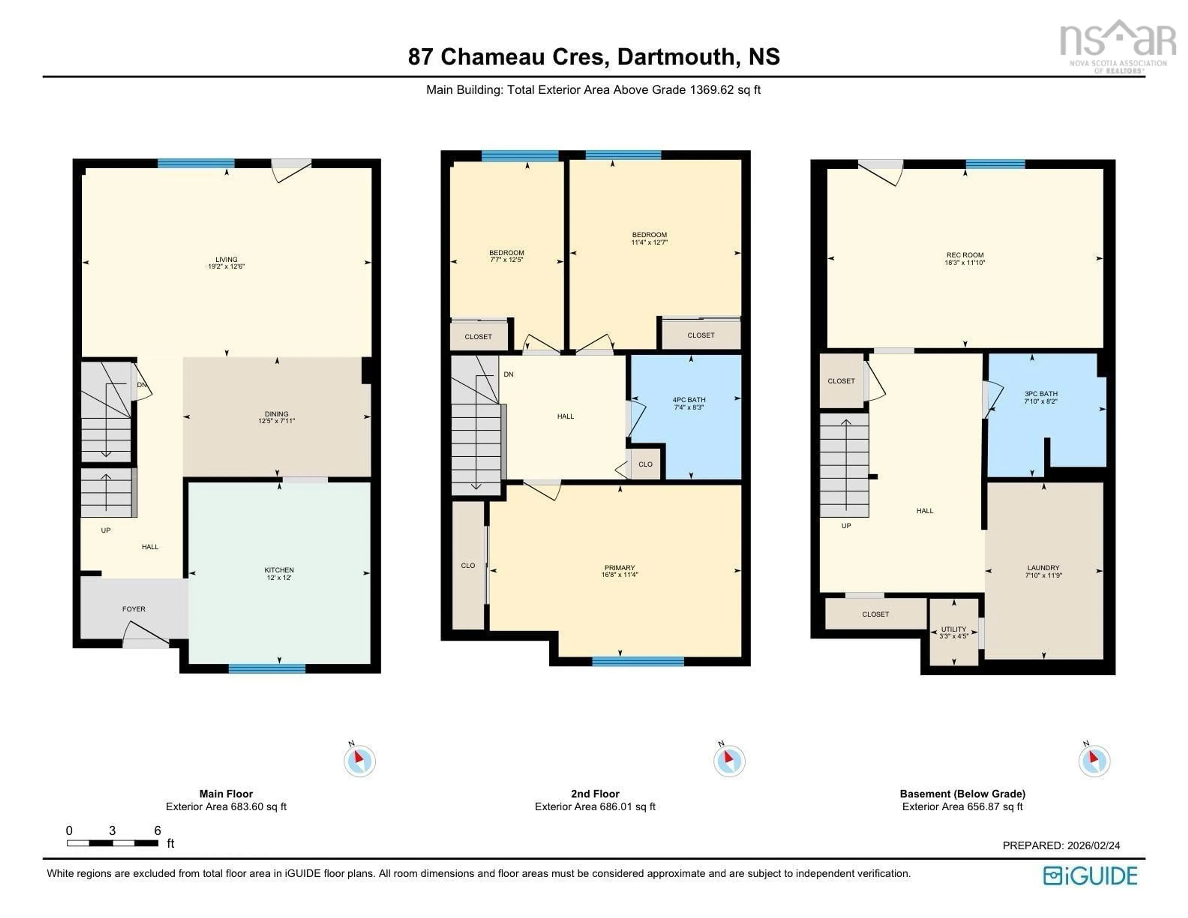 Floor plan for 87 Chameau Cres, Cole Harbour Nova Scotia B2W 5G5
