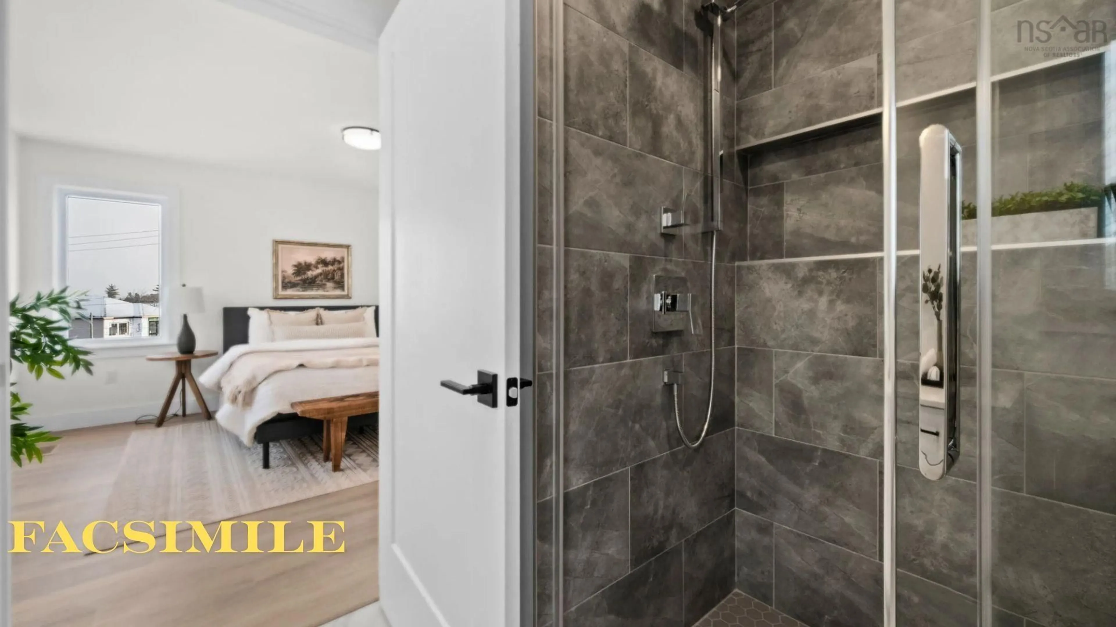 Contemporary bathroom, ceramic/tile floor for 132 Stephs St #A, Bedford Nova Scotia B4B 1H1