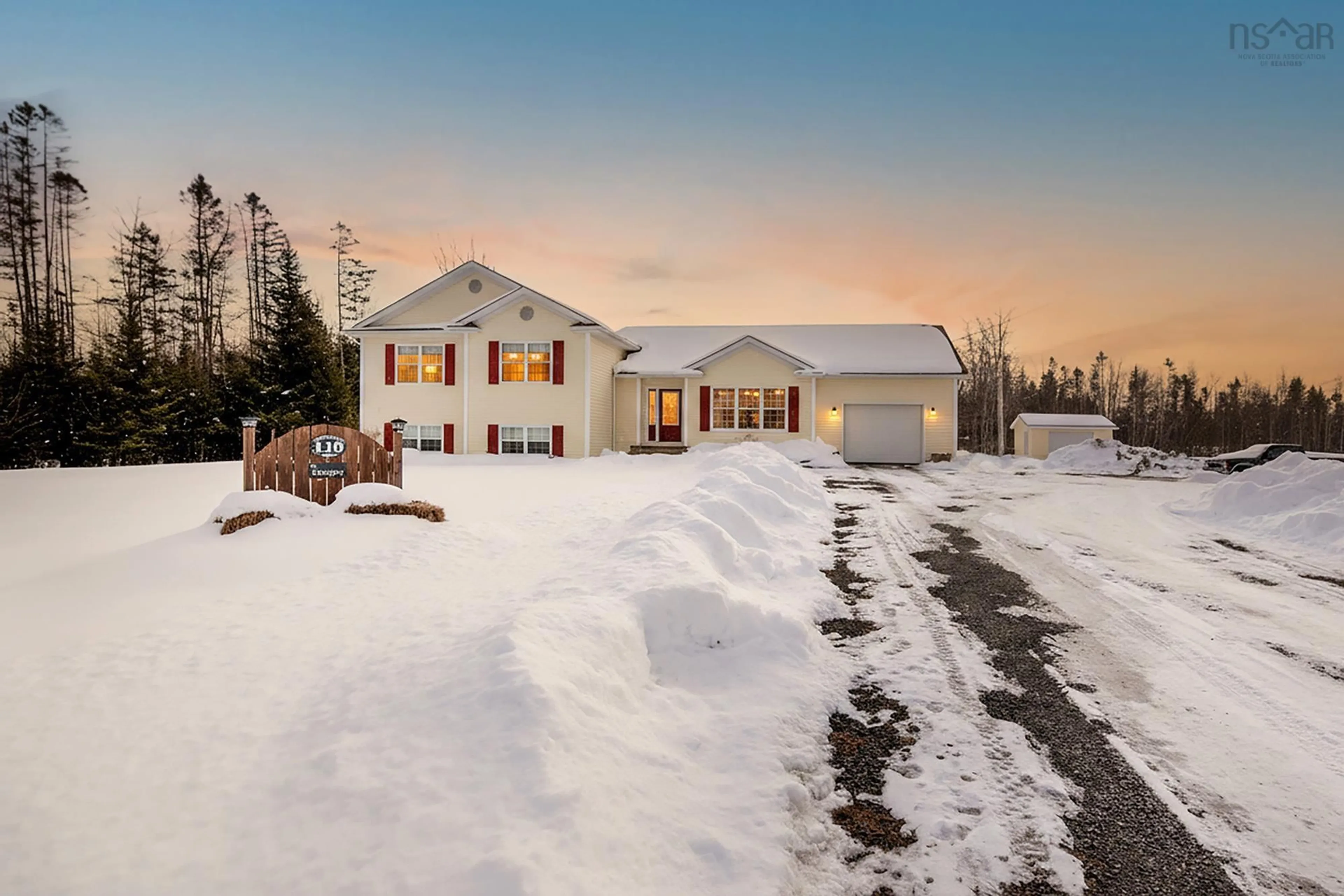 A pic from outside/outdoor area/front of a property/back of a property/a pic from drone, street for 110 Ridge Wood Crt, Belnan Nova Scotia B2S 0A8