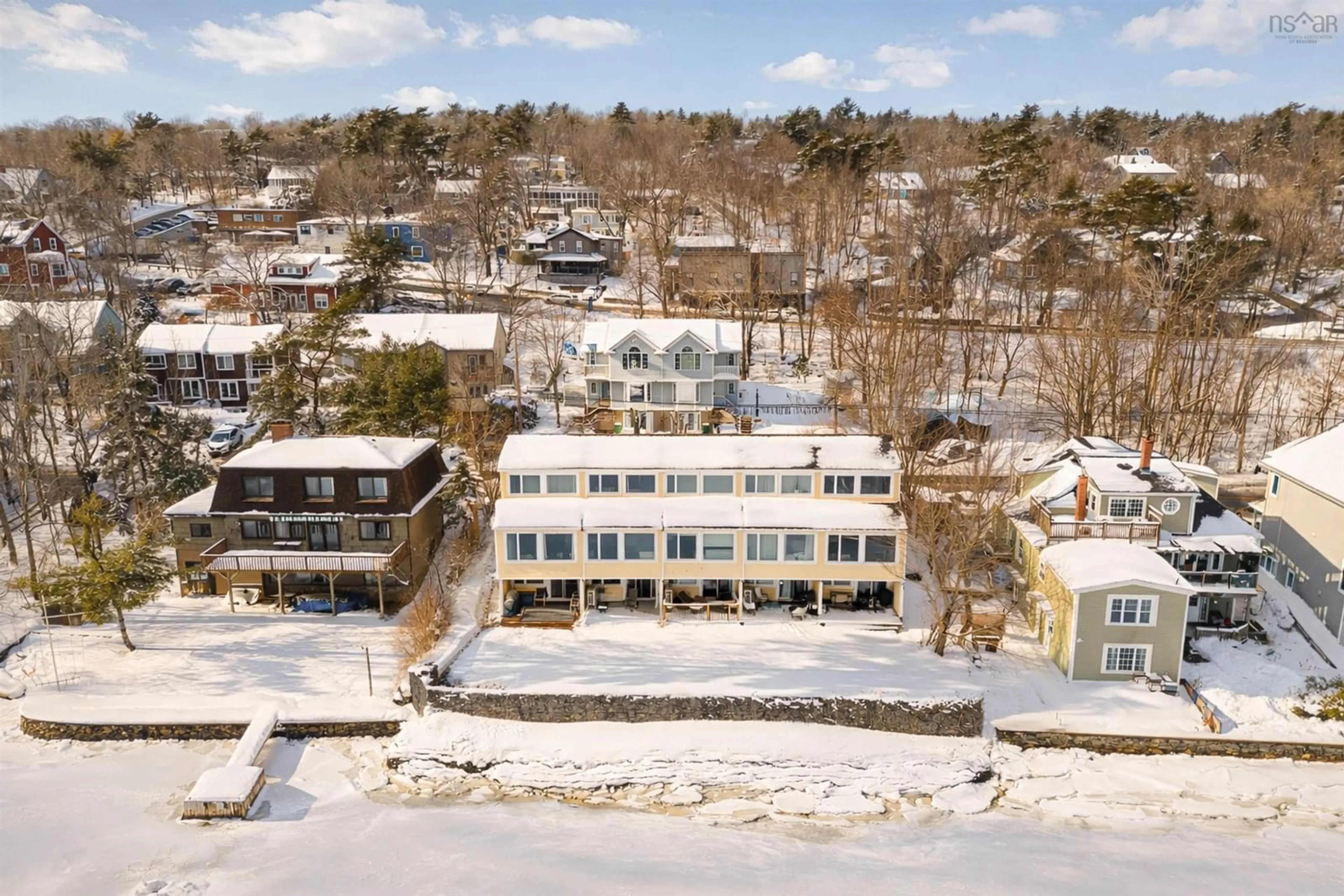 A pic from outside/outdoor area/front of a property/back of a property/a pic from drone, building for 473 Shore Dr, Bedford Nova Scotia B4A 2C7