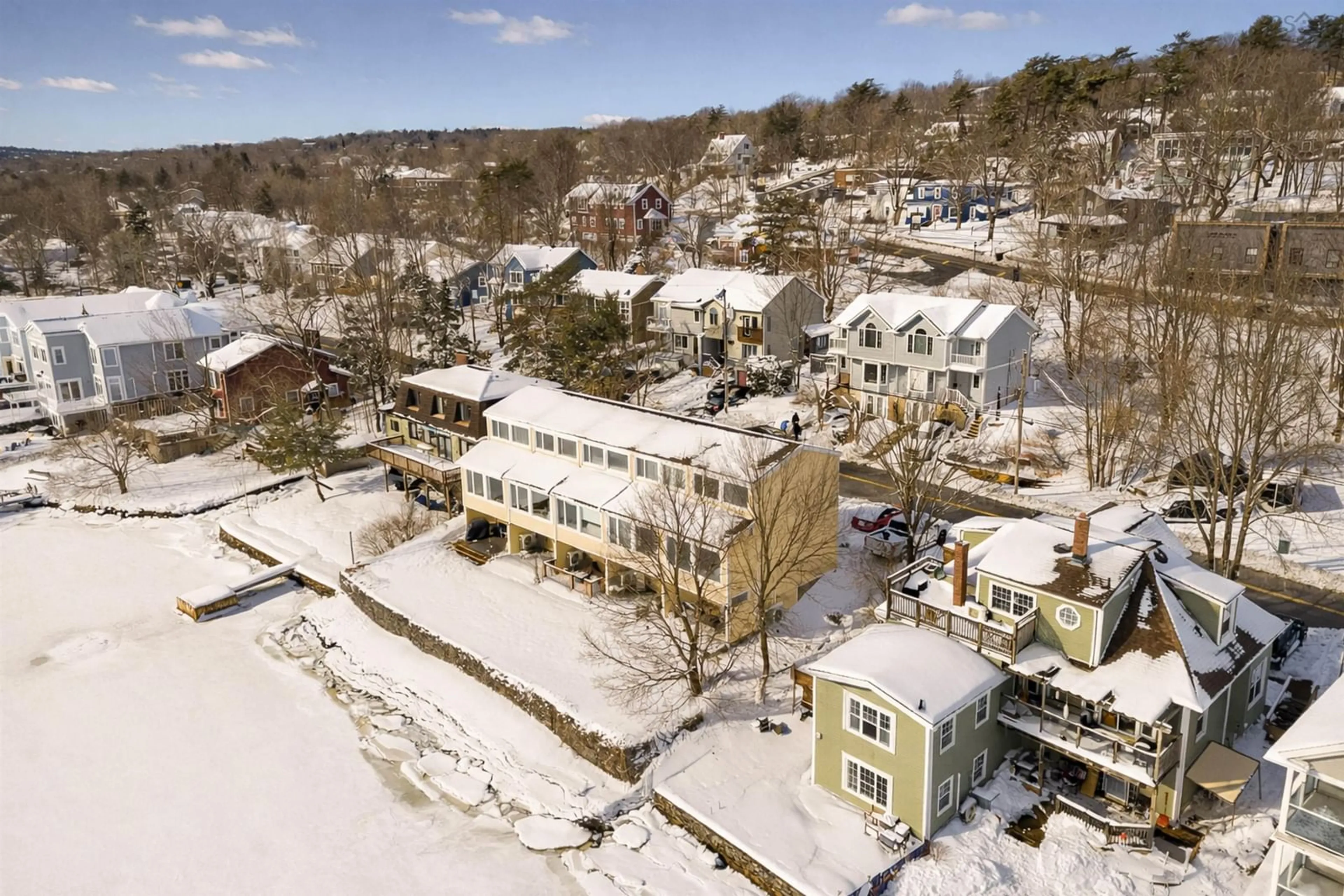 A pic from outside/outdoor area/front of a property/back of a property/a pic from drone, street for 473 Shore Dr, Bedford Nova Scotia B4A 2C7