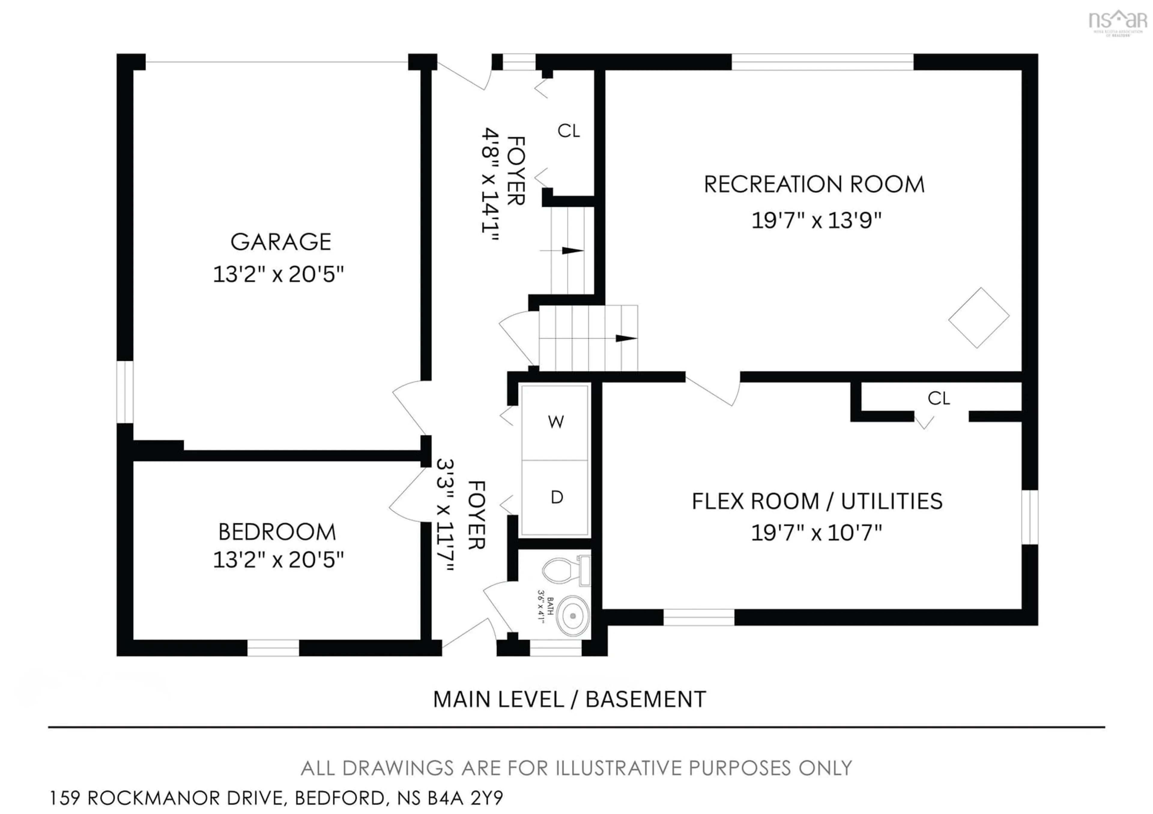 Floor plan for 159 Rockmanor Dr, Bedford Nova Scotia B4A 2Y9
