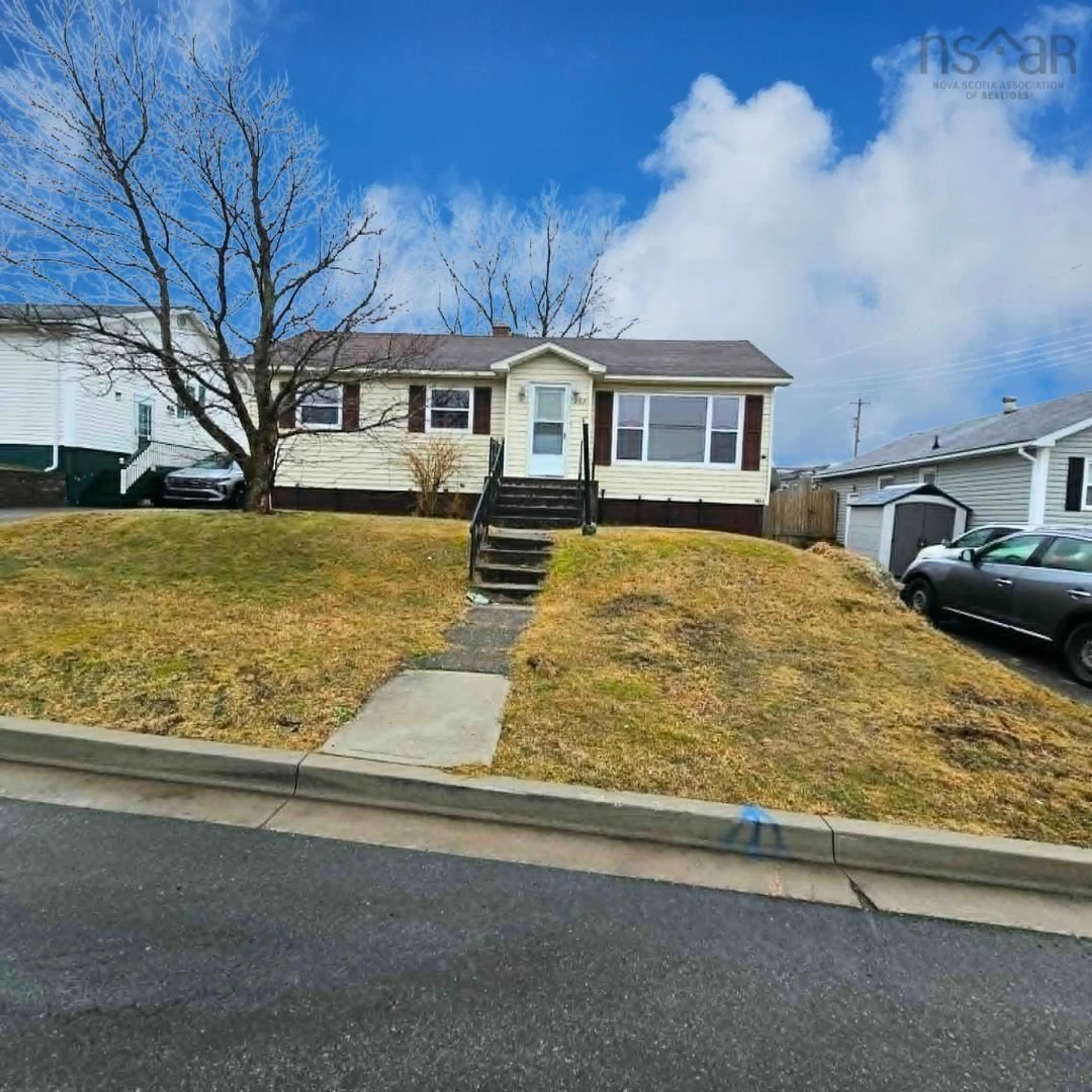 Home with vinyl exterior material, street for 292 Cherry St, Sydney Nova Scotia B1P 3V1