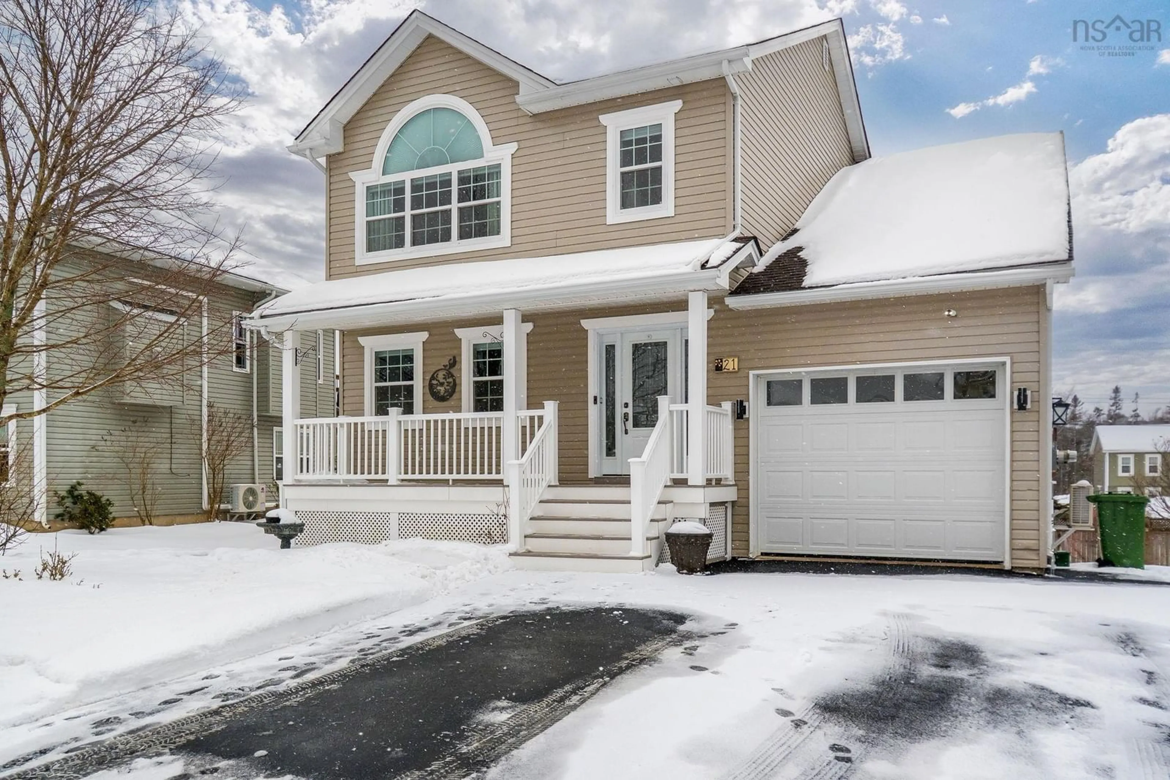 Home with vinyl exterior material, street for 21 Leblanc Crt, Keystone Village Nova Scotia B2X 0A9