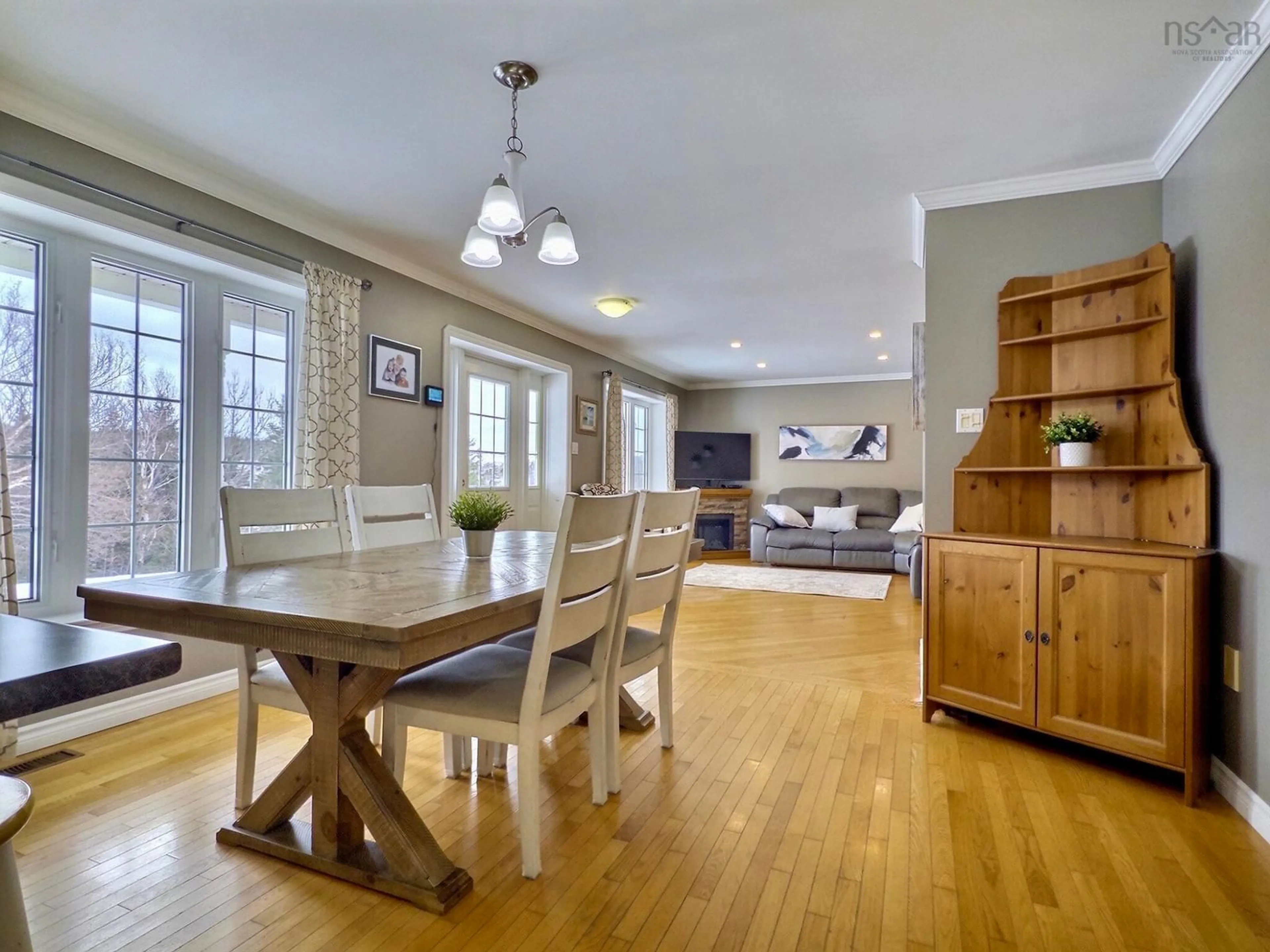 Dining room, wood/laminate floor for 1279 Macgarry Road, Grand Étang Nova Scotia B0E 1L0