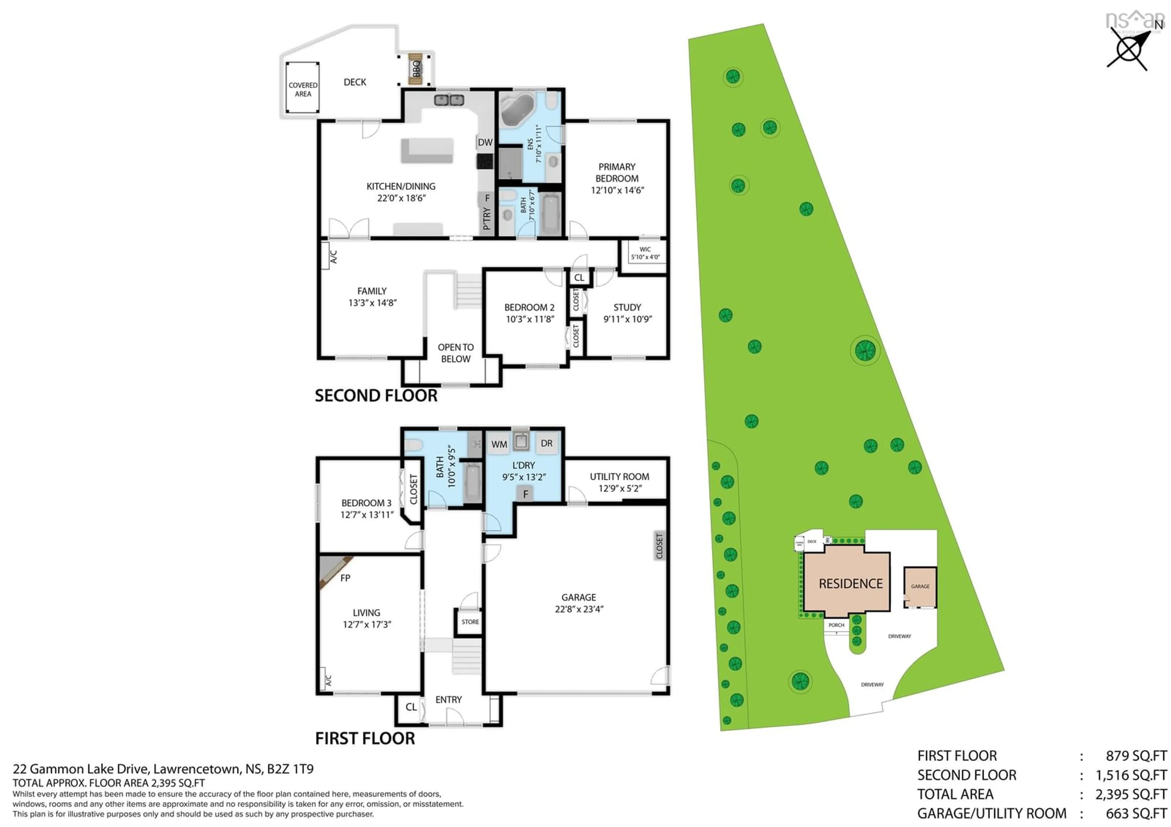 Floor plan for 22 Gammon Lake Dr, Lawrencetown Nova Scotia B2Z 1T9