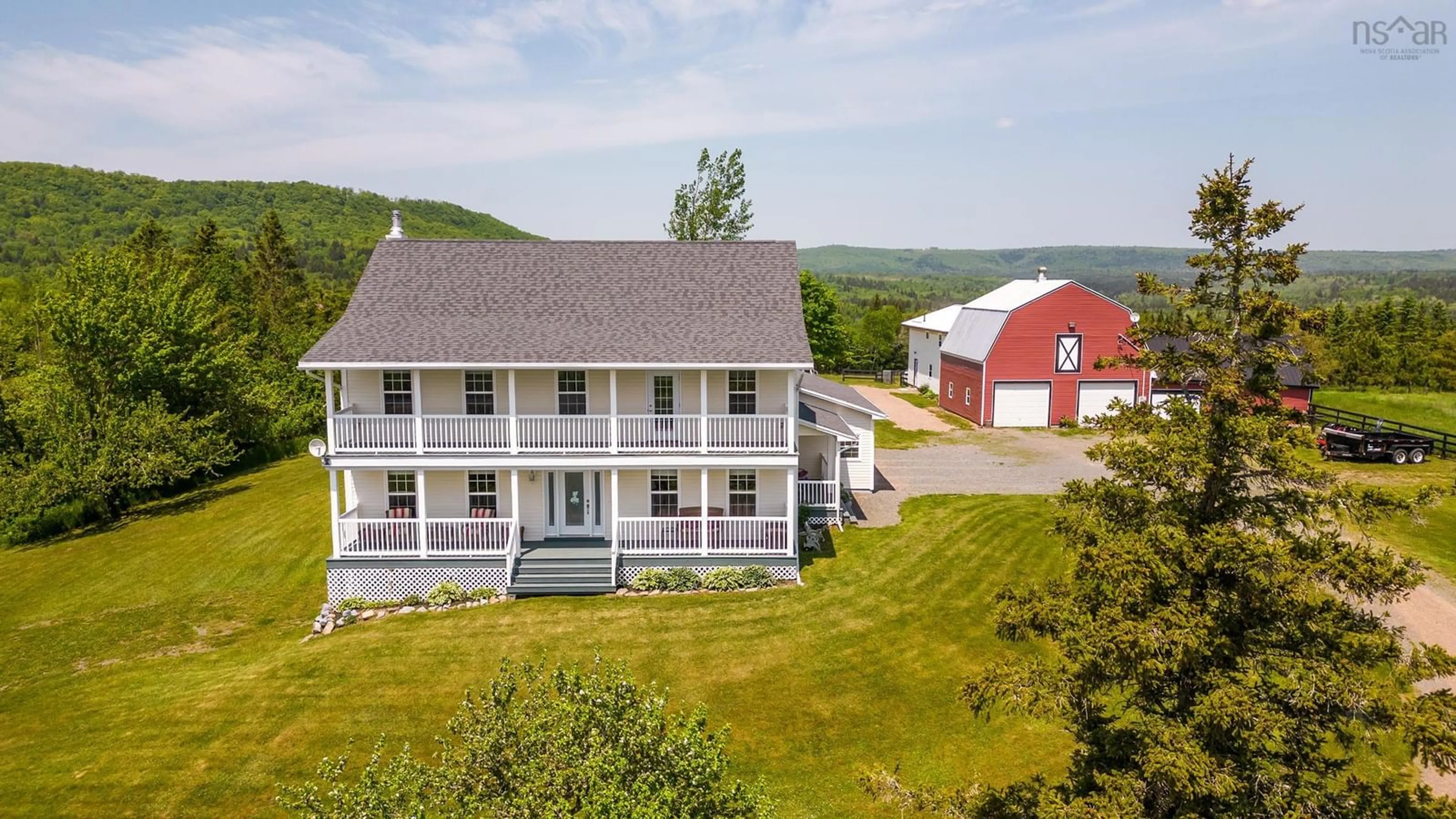 A pic from outside/outdoor area/front of a property/back of a property/a pic from drone, unknown for 2569 Highway 2, Carrs Brook Nova Scotia B0M 1B0