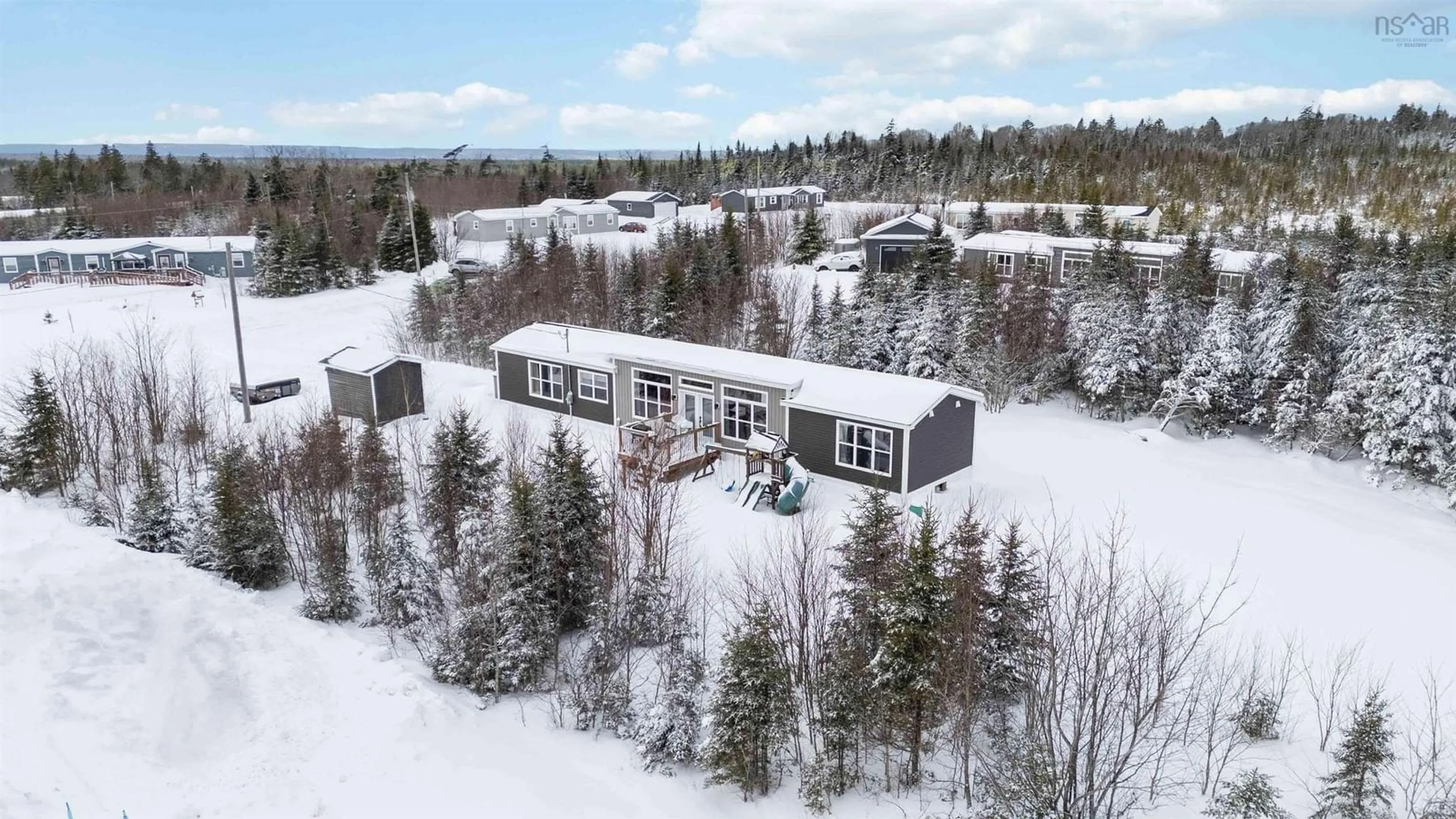 A pic from outside/outdoor area/front of a property/back of a property/a pic from drone, mountain view for 33 Jet Crt, Devon Nova Scotia B2T 0N8