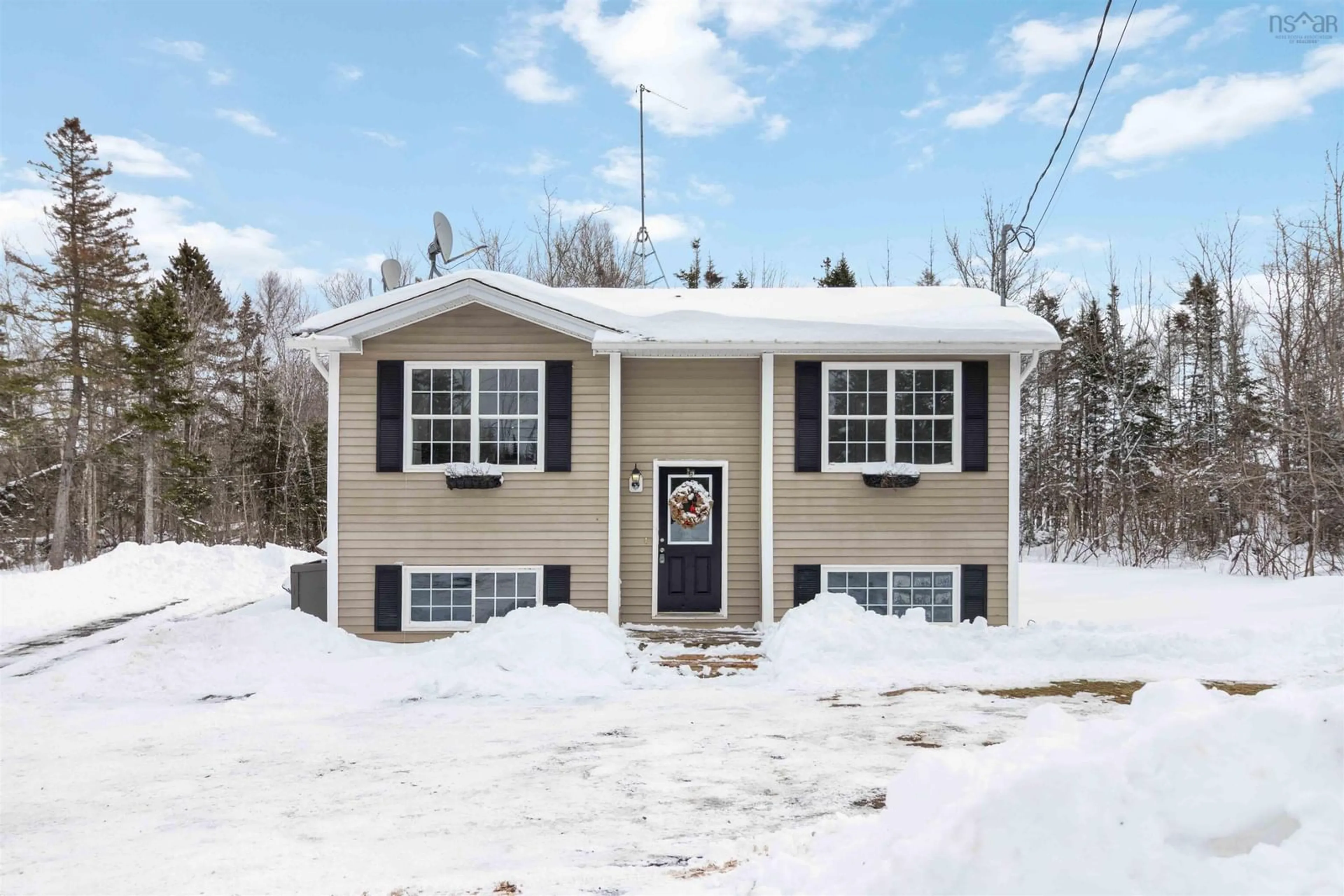 Home with vinyl exterior material, street for 6324 Highway 236, Five Mile River Nova Scotia B0N 1T0