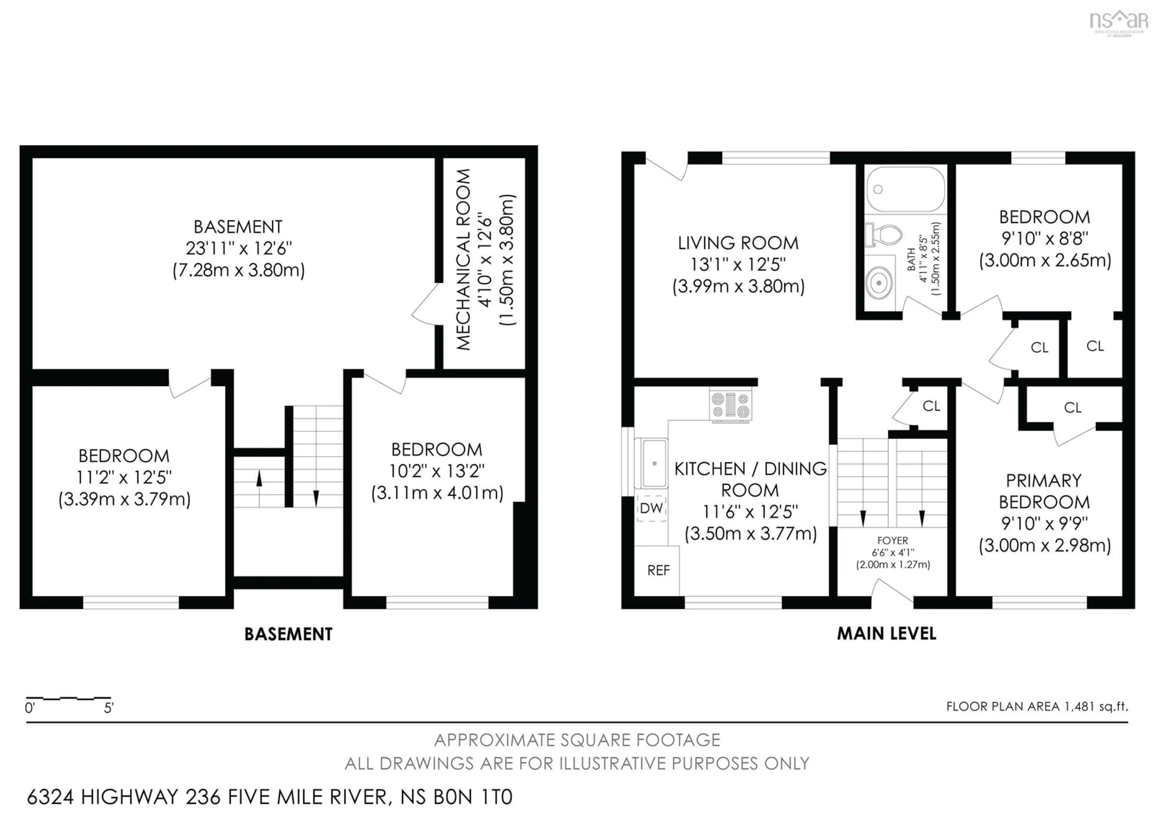 Floor plan for 6324 Highway 236, Five Mile River Nova Scotia B0N 1T0