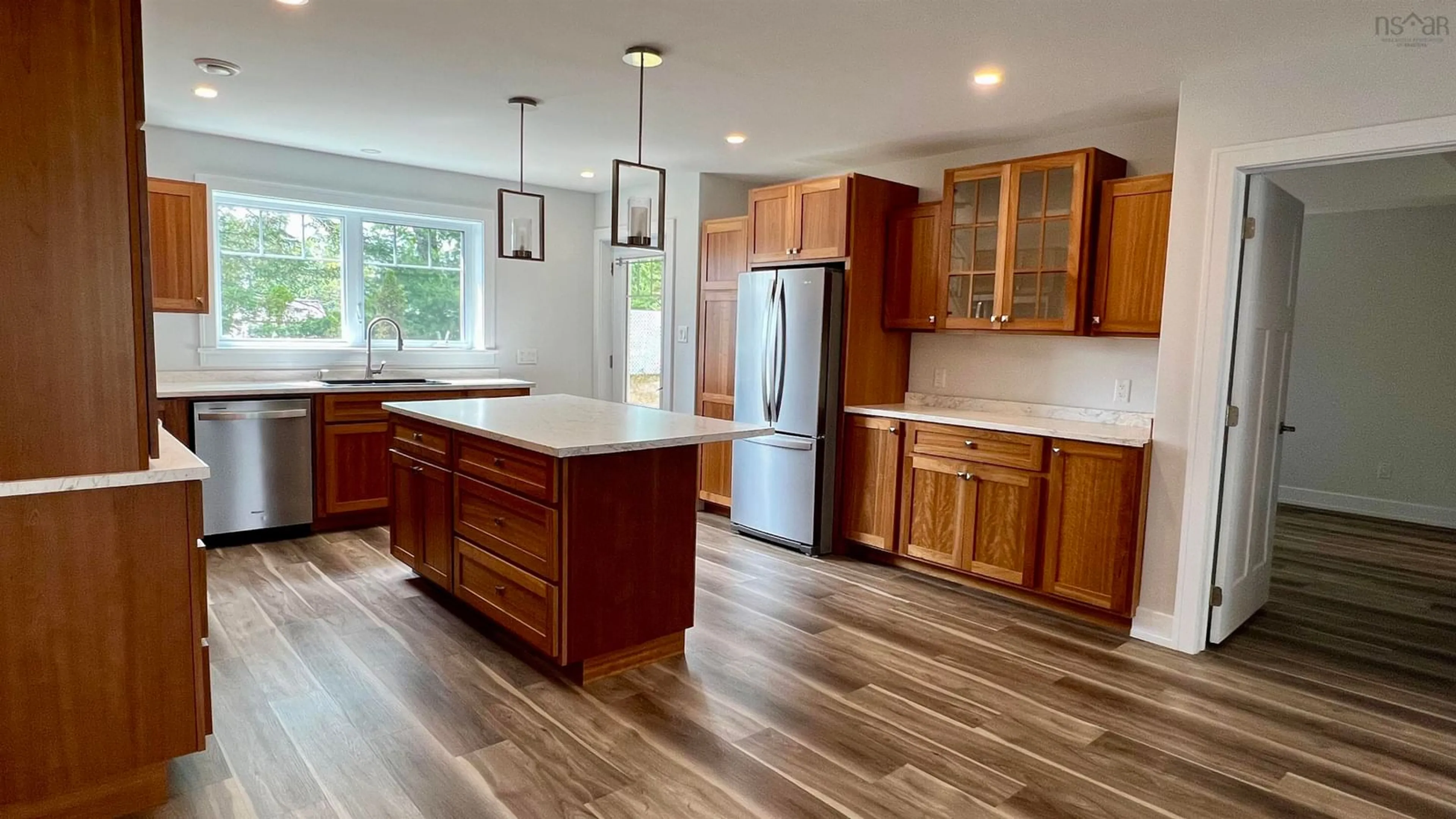 Open concept kitchen, wood/laminate floor for UNIT 3 769 Pictou Rd, Valley Nova Scotia B6L 2M8