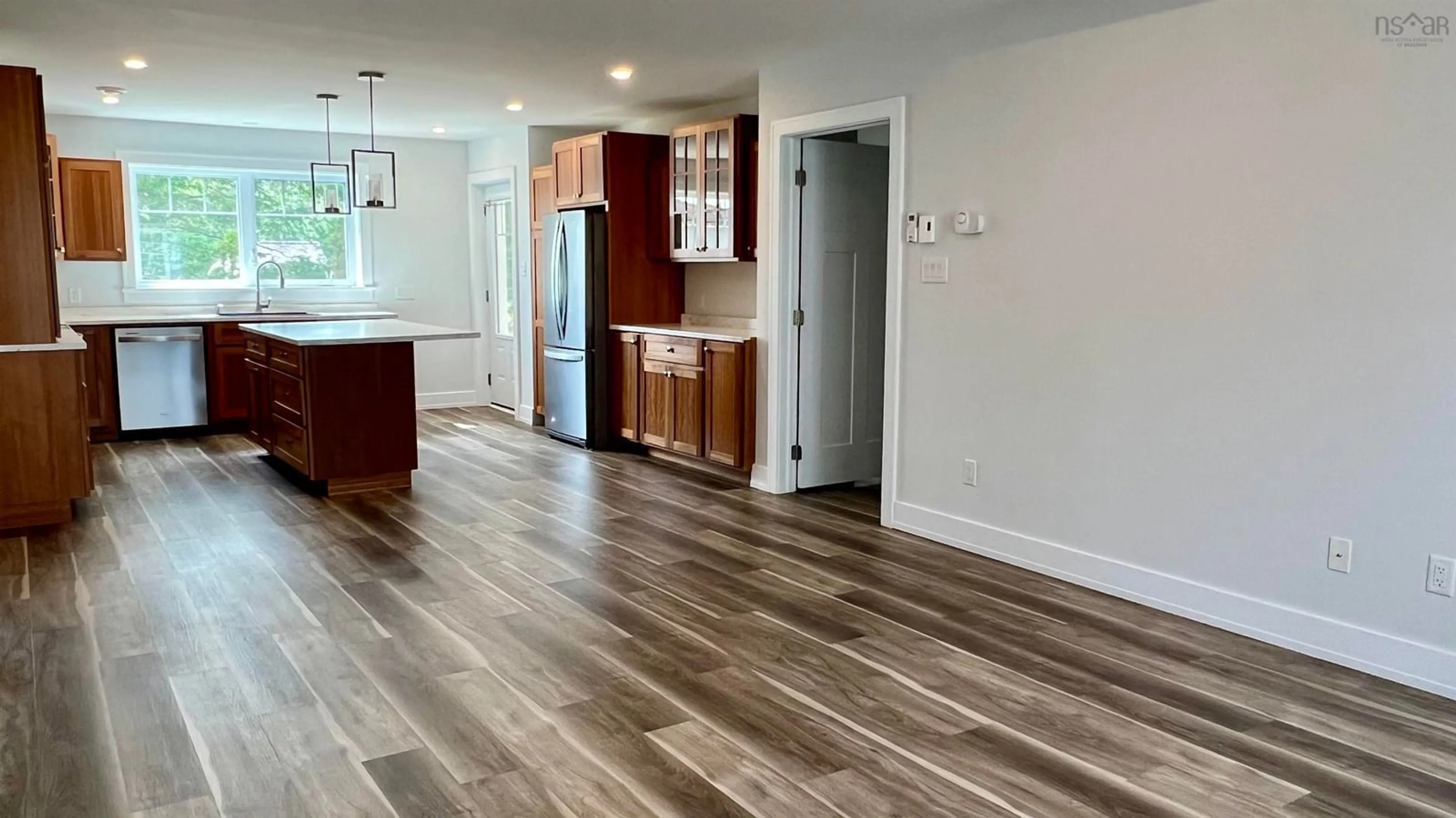 Open concept kitchen, wood/laminate floor for UNIT 3 769 Pictou Rd, Valley Nova Scotia B6L 2M8
