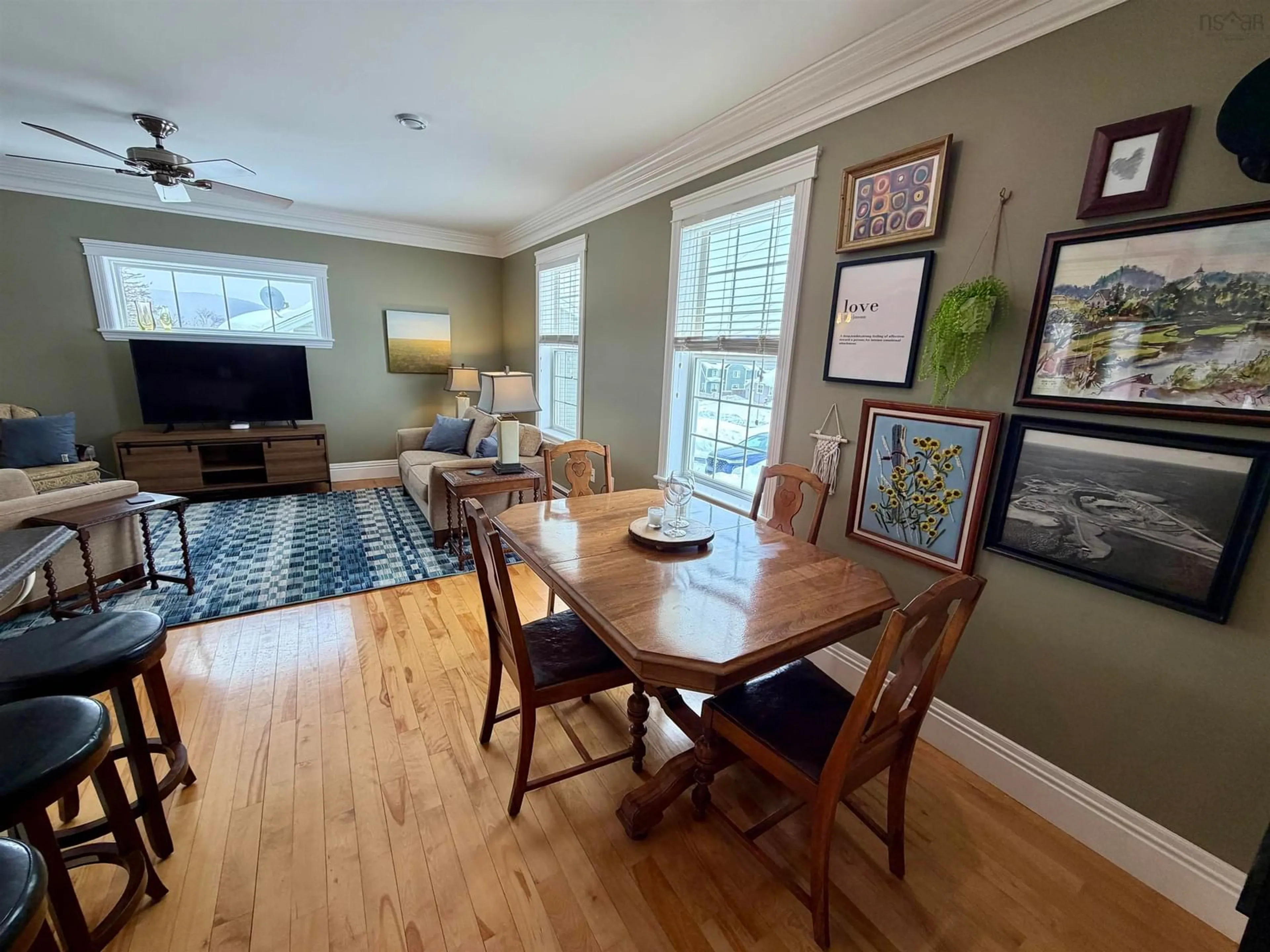 Dining room, wood/laminate floor for 57 Vincents Way #5, Antigonish Nova Scotia B2G 2X3