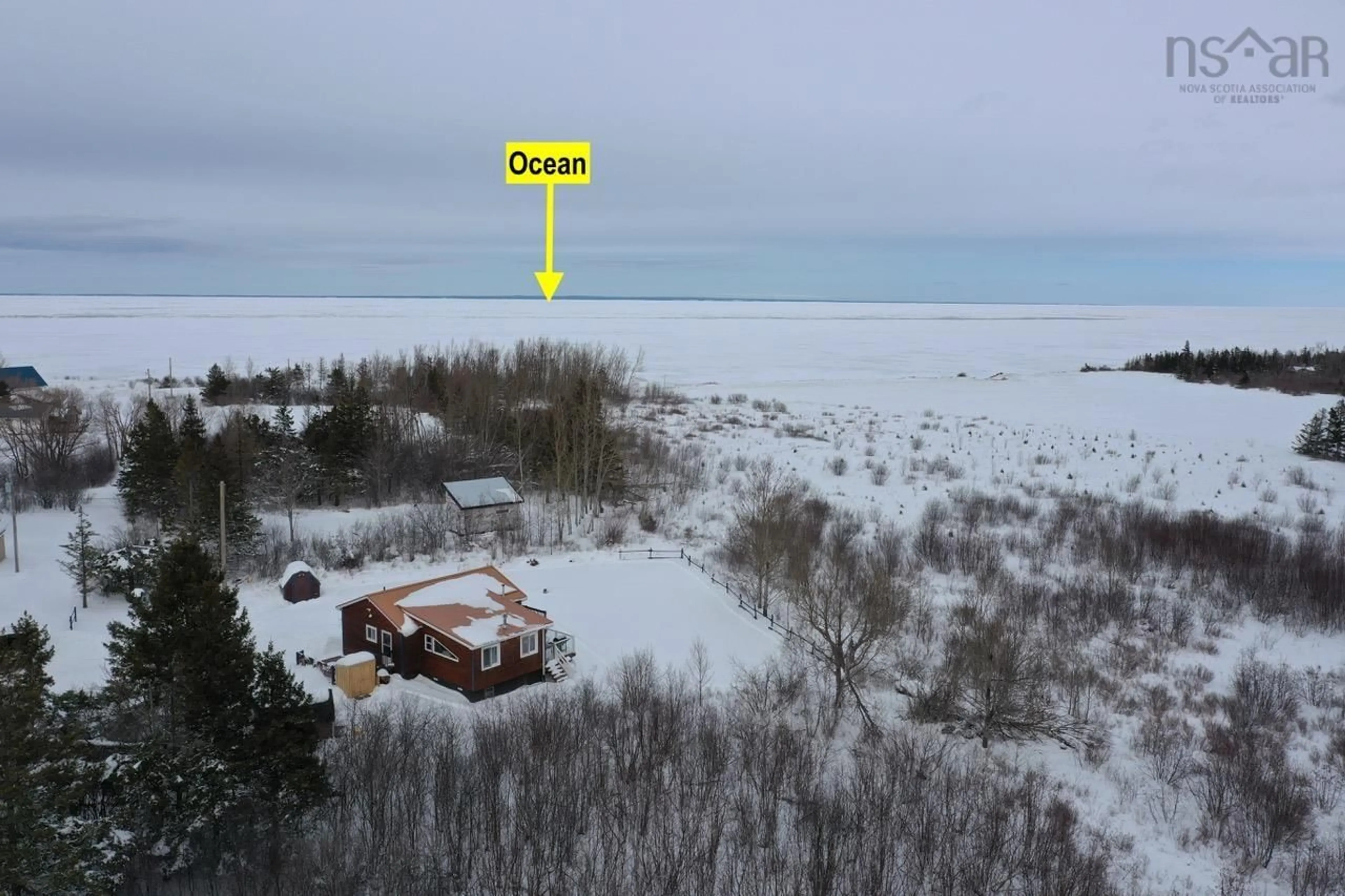 A pic from outside/outdoor area/front of a property/back of a property/a pic from drone, water/lake/river/ocean view for 24 Pirates Cove Way, Melville Nova Scotia B0K 1N0