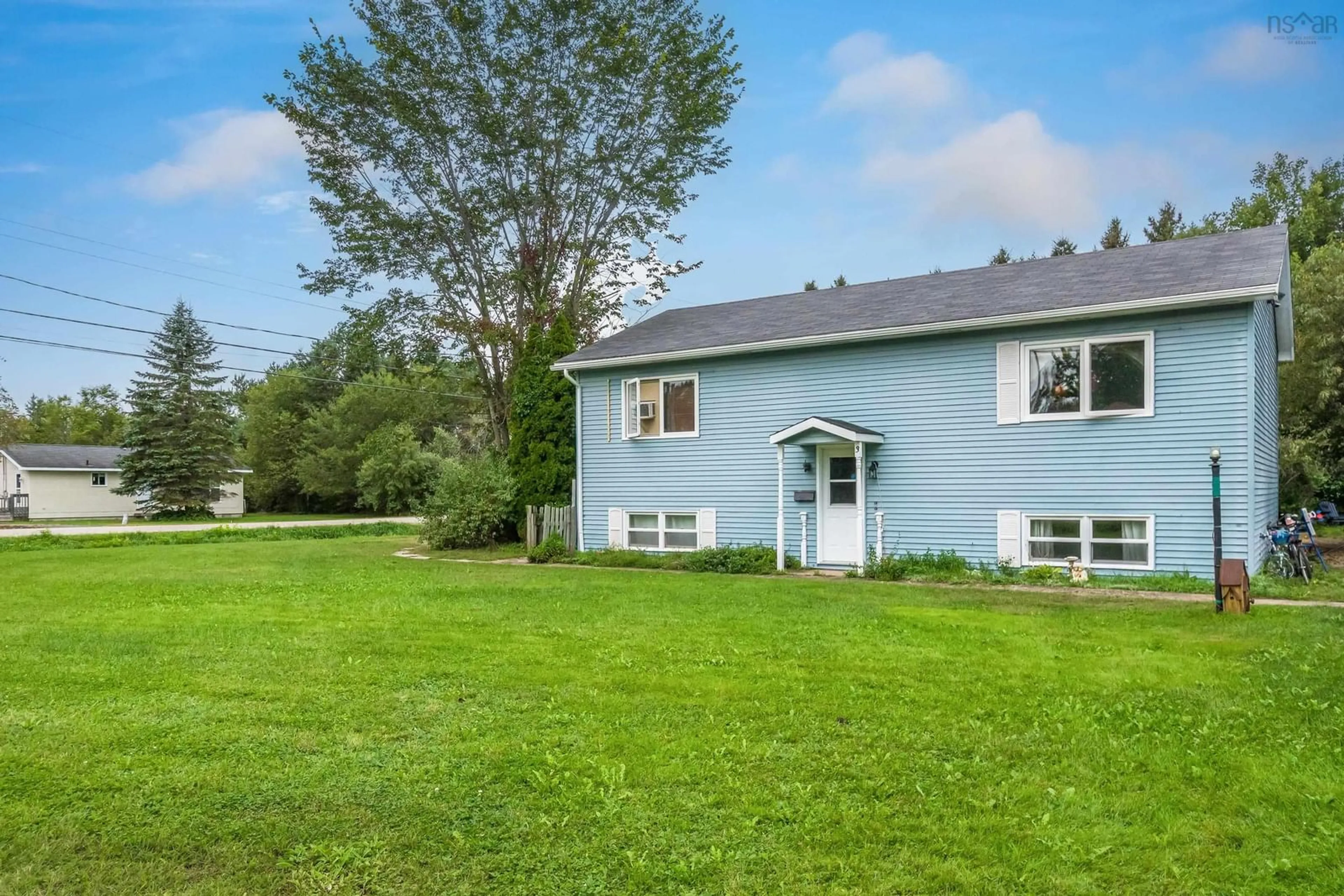A pic from outside/outdoor area/front of a property/back of a property/a pic from drone, water/lake/river/ocean view for 3 Lorcon Street, Nictaux Nova Scotia B0S 1P0