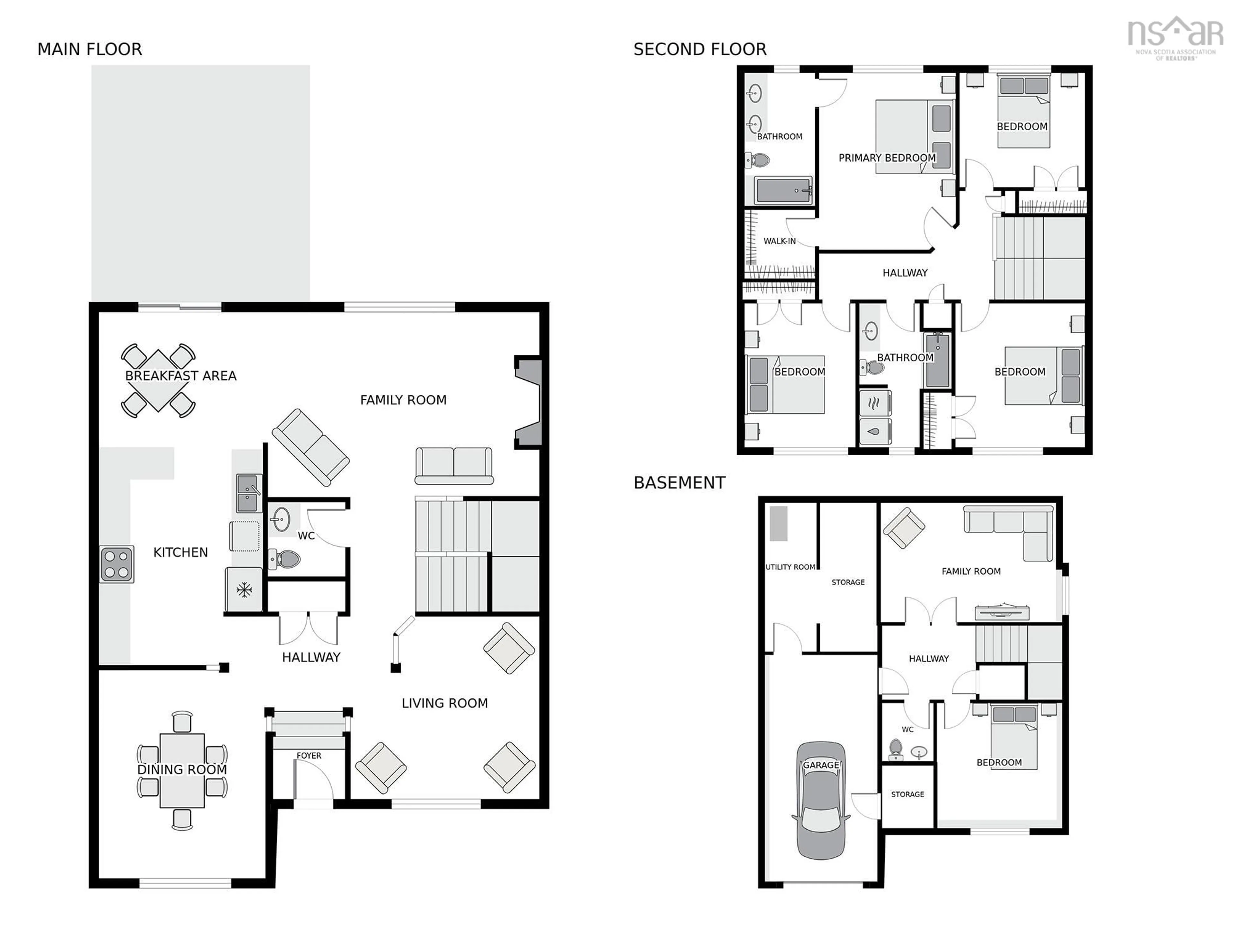 Floor plan for 48 Gorsebud Close, Halifax Nova Scotia B3S 1P6