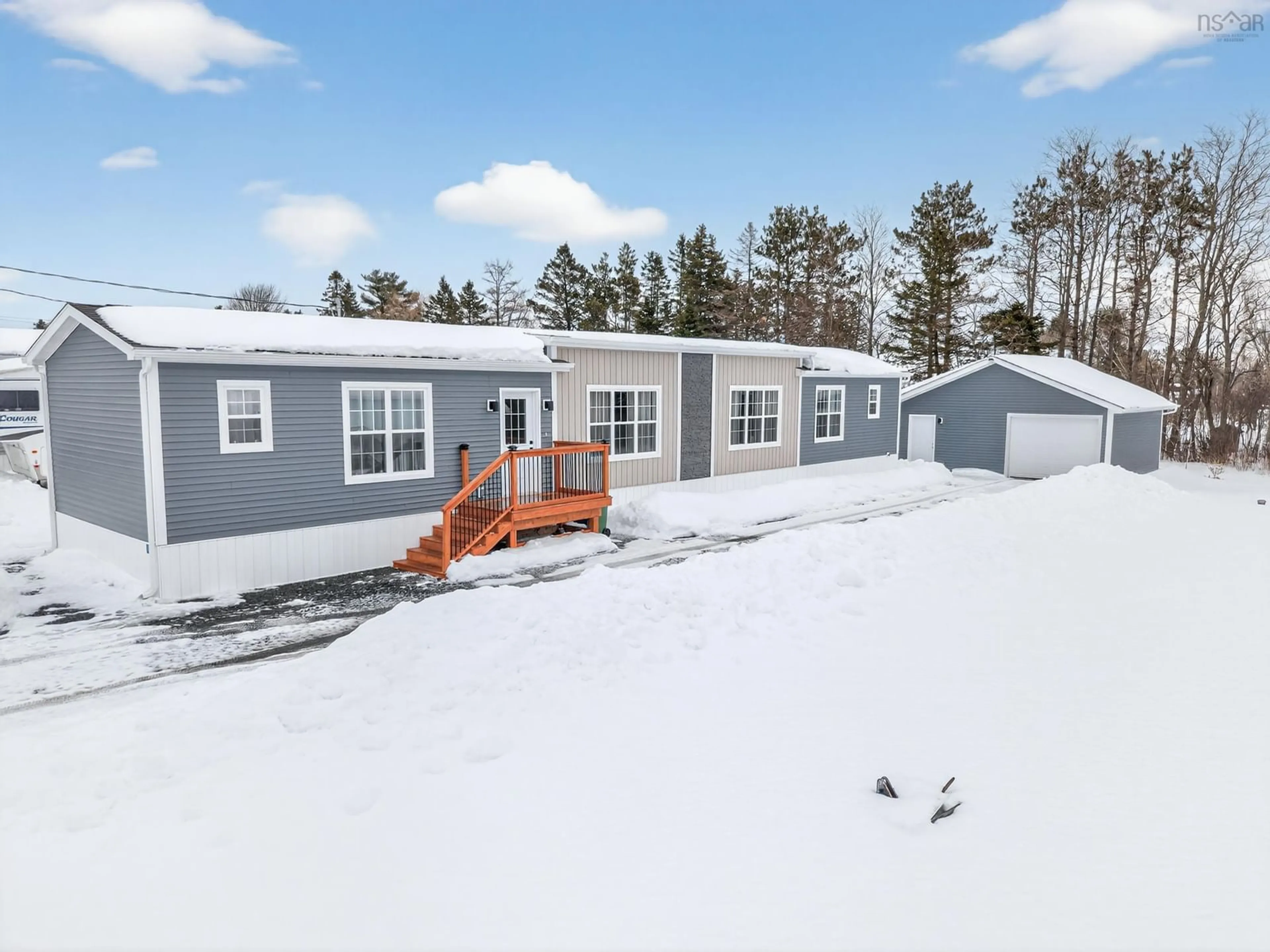 Home with vinyl exterior material, street for 82 Sunrise Crt, Upper Onslow Nova Scotia B6L 0E9
