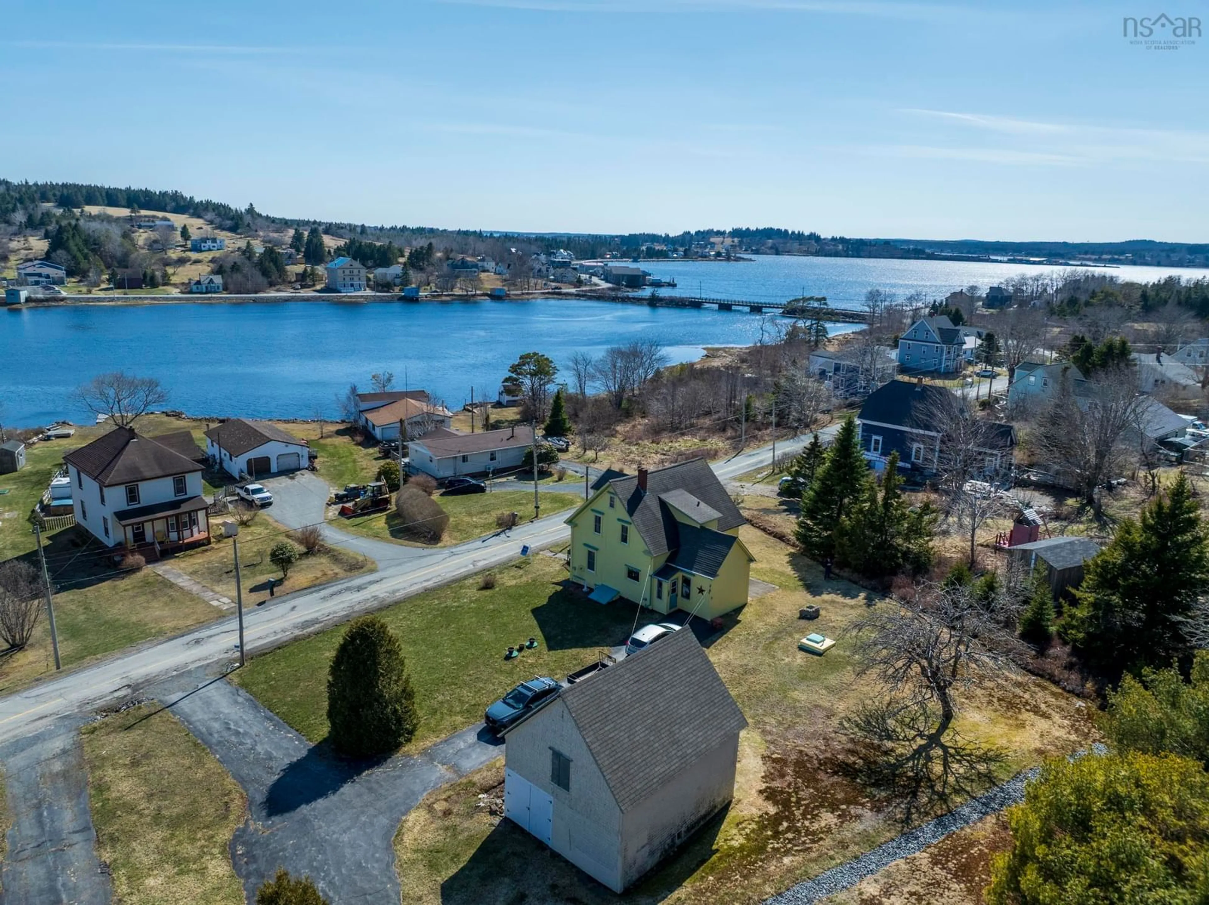 A pic from outside/outdoor area/front of a property/back of a property/a pic from drone, water/lake/river/ocean view for 210 North Side Rd, Riverport Nova Scotia B0J 2W0