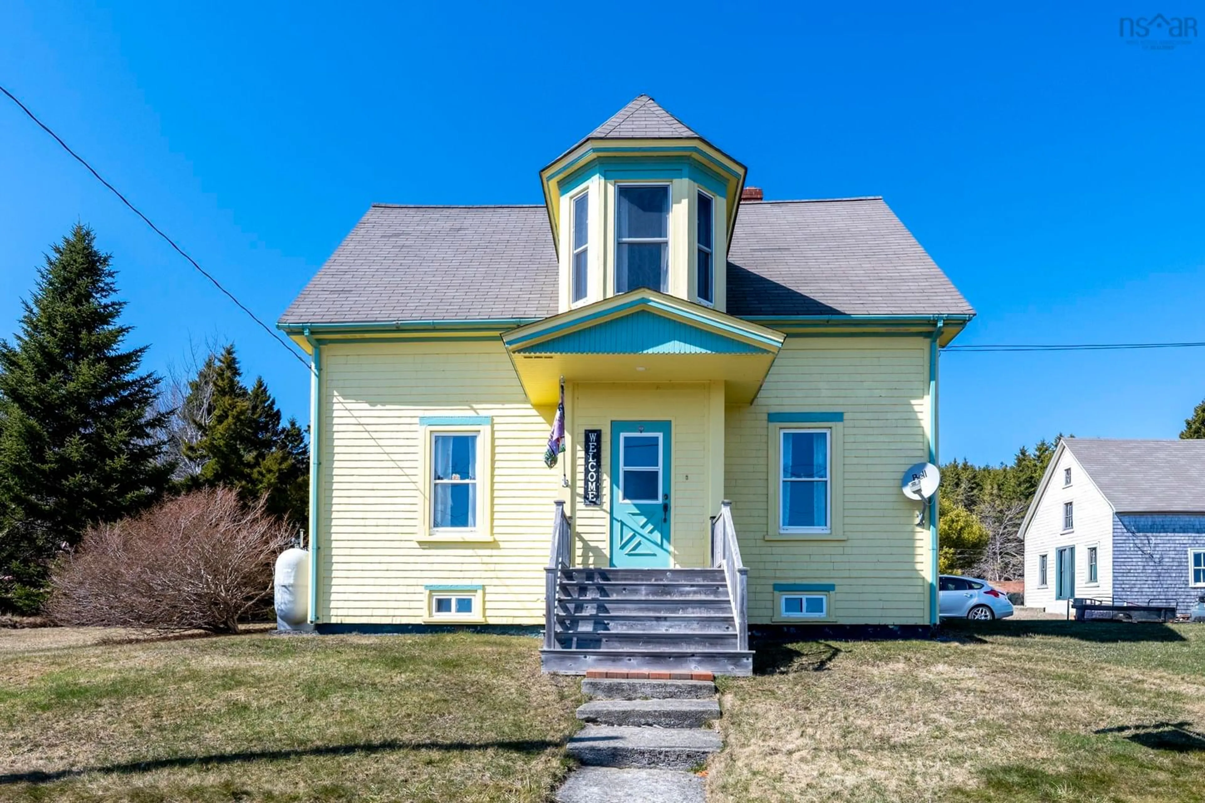 Home with vinyl exterior material, street for 210 North Side Rd, Riverport Nova Scotia B0J 2W0