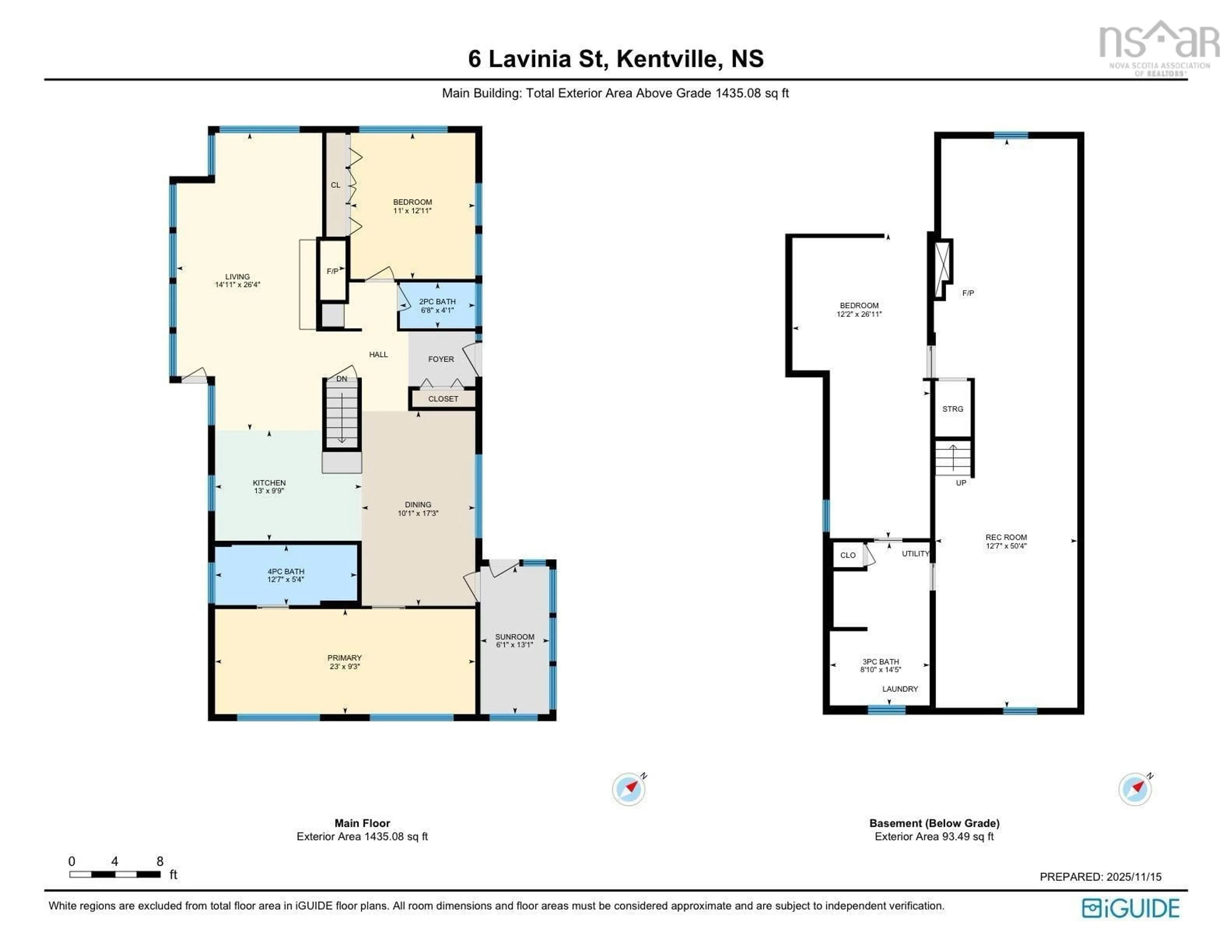 Floor plan for 6 Lavinia St, Kentville Nova Scotia B4N 1V7