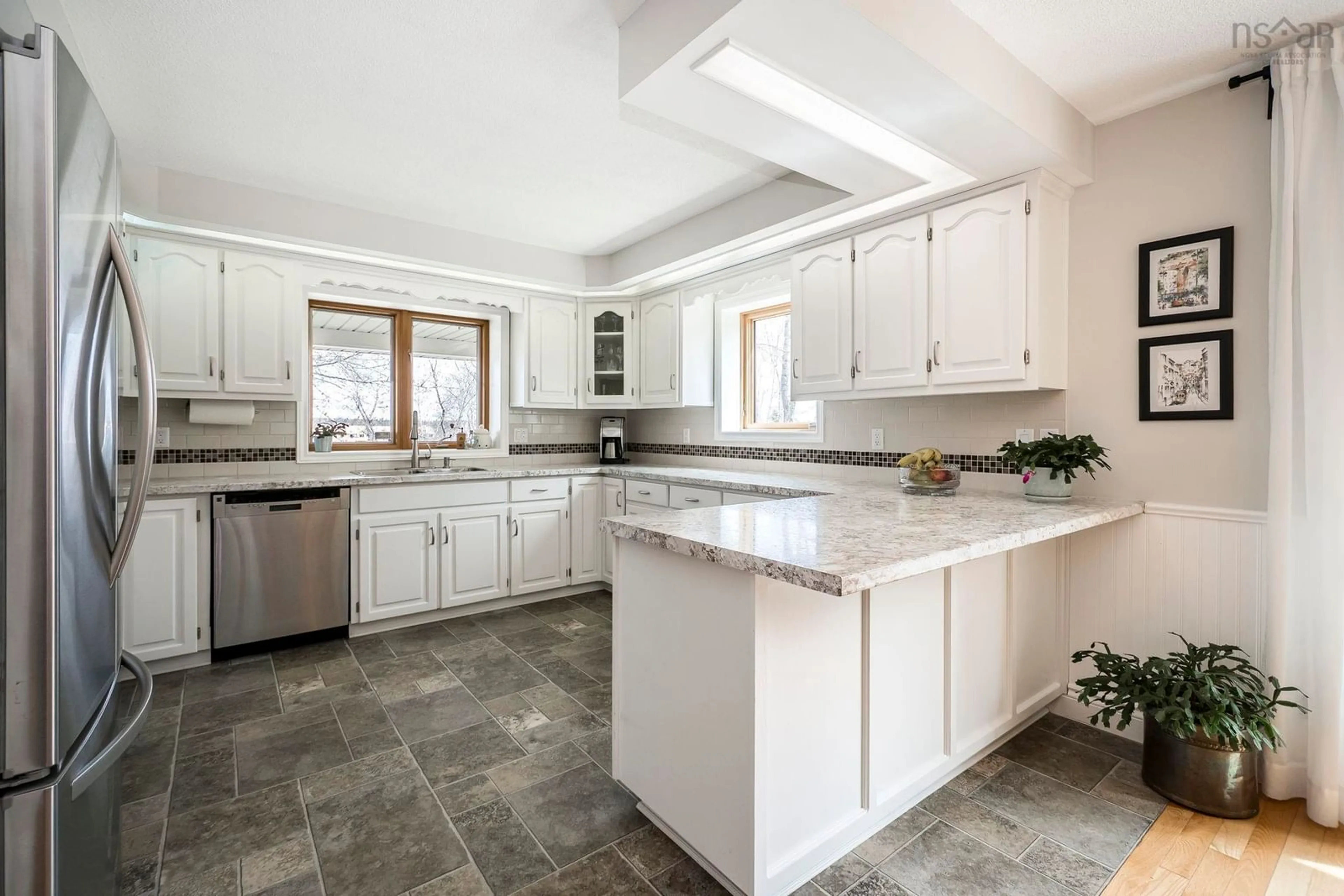 Open concept kitchen, ceramic/tile floor for 59 Poplar Dr, Lantz Nova Scotia B2S 1X4