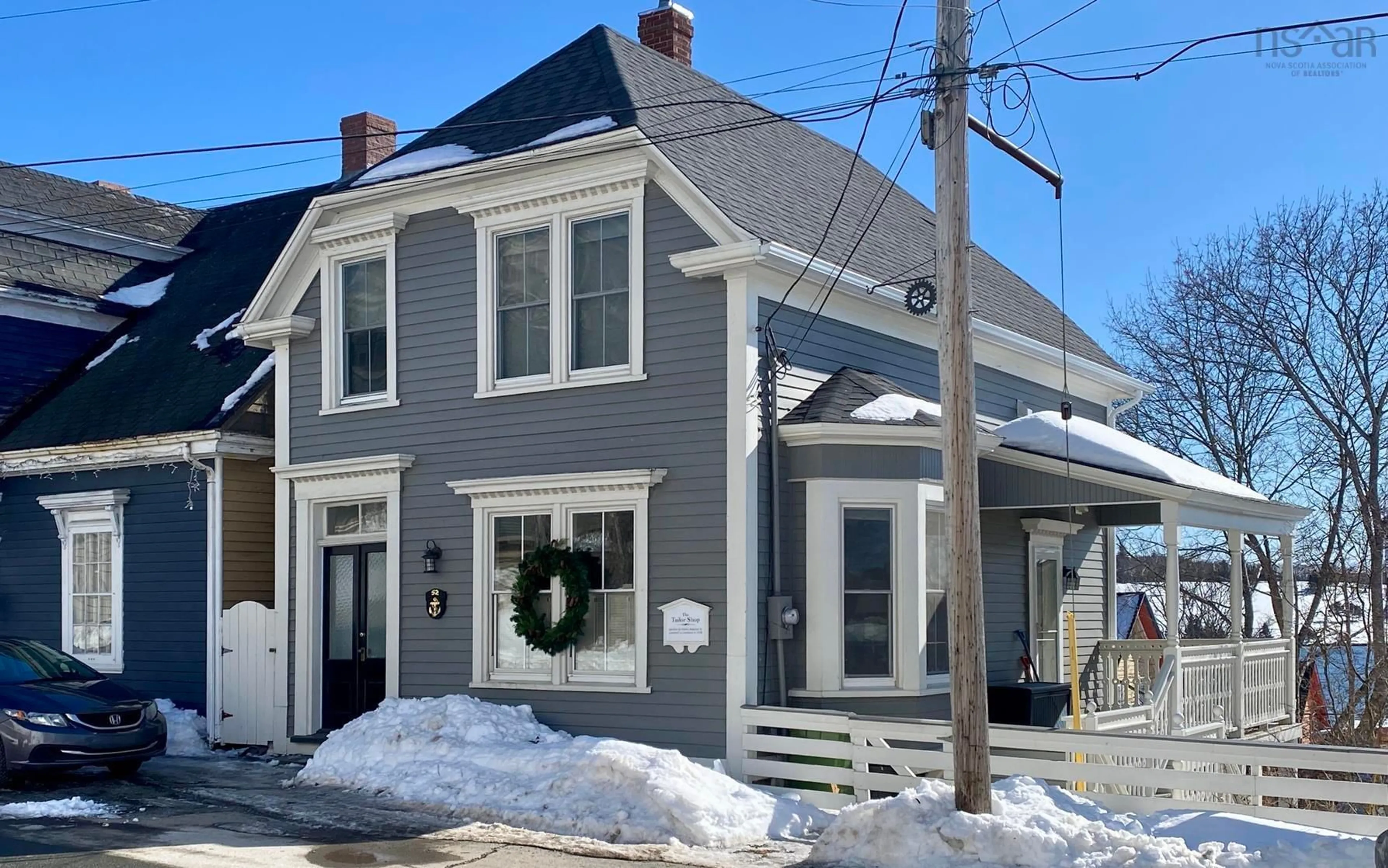 Home with vinyl exterior material, street for 52 Pelham St, Lunenburg Nova Scotia B0J 2C0