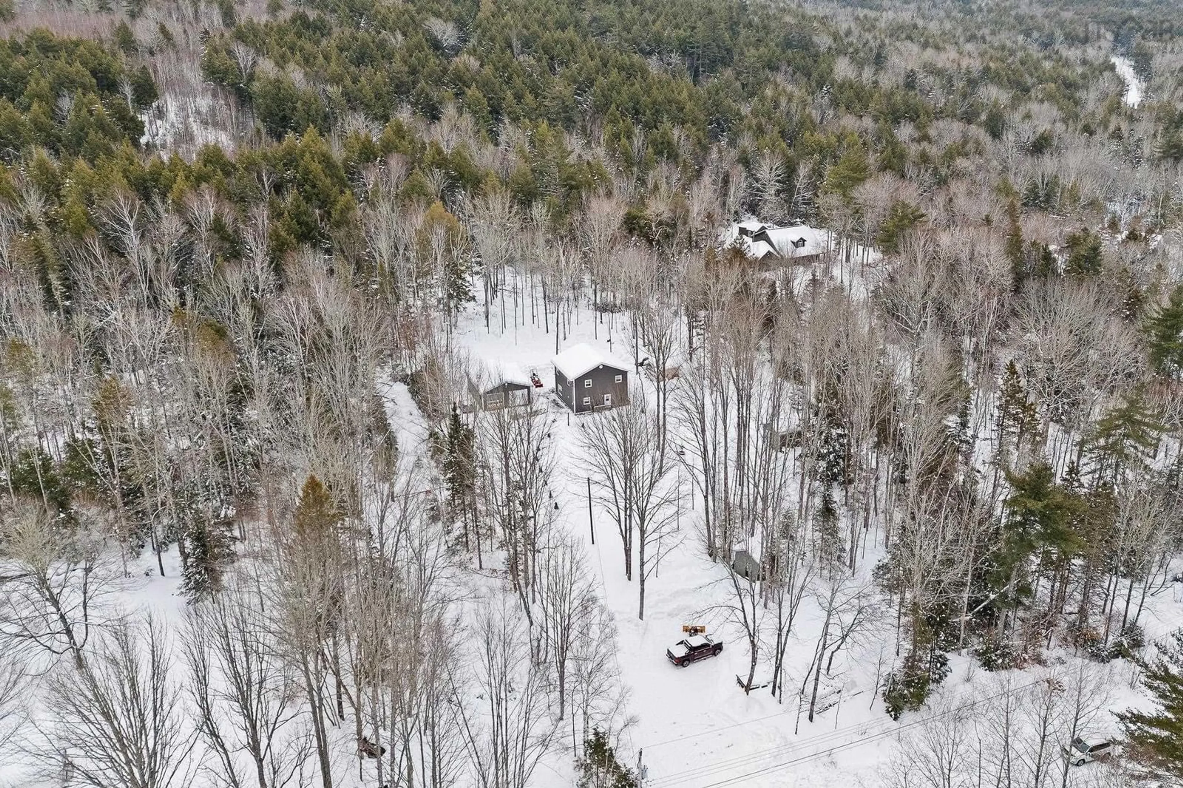 A pic from outside/outdoor area/front of a property/back of a property/a pic from drone, forest/trees view for 309 Ashland Rd, Martock Nova Scotia B0N 2T0