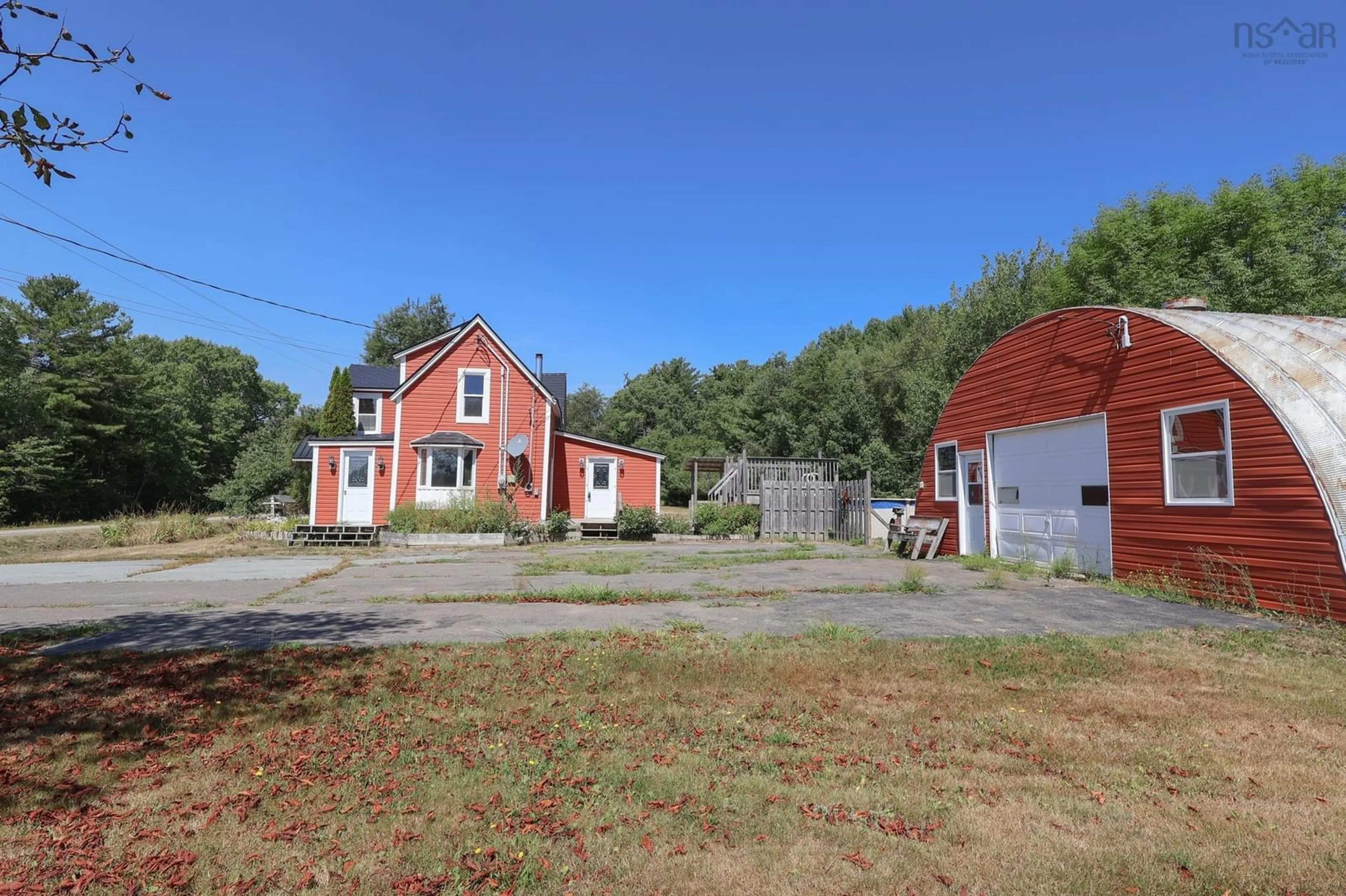 A pic from outside/outdoor area/front of a property/back of a property/a pic from drone, building for 10524 Highway 8, Harmony Mills Nova Scotia B0T 1B0