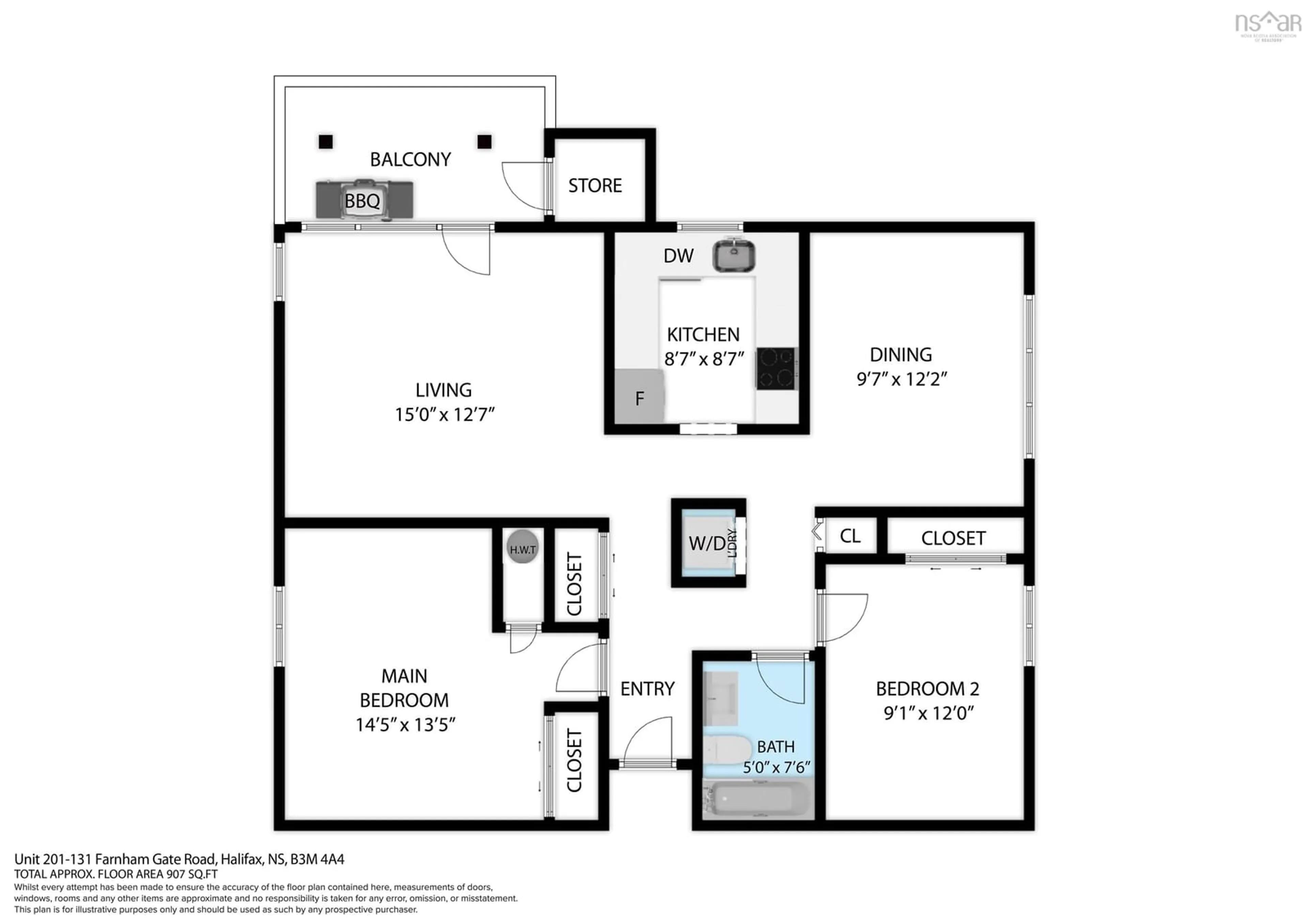Floor plan for 131 Farnham Gate Rd #201, Halifax Nova Scotia B3M 4A4