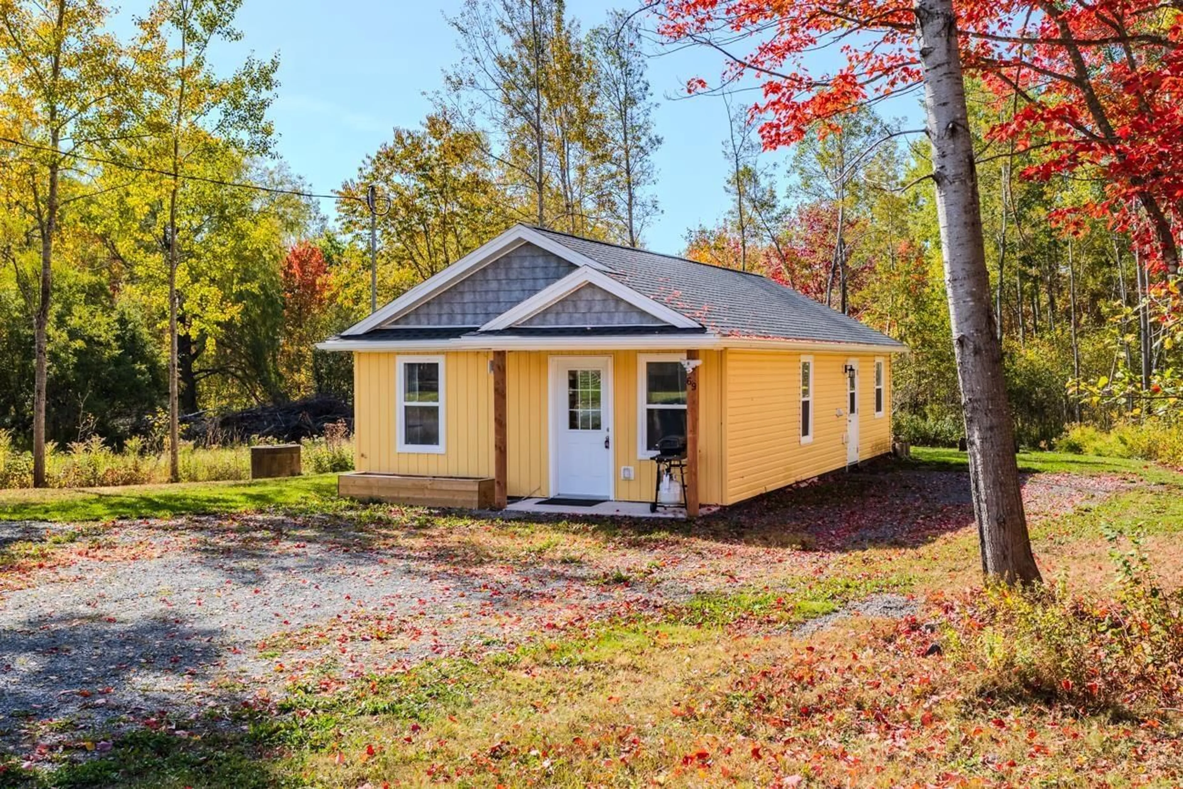 Home with vinyl exterior material, street for 69 Ocean Beach Rd, Bramber Nova Scotia B0N 2R0
