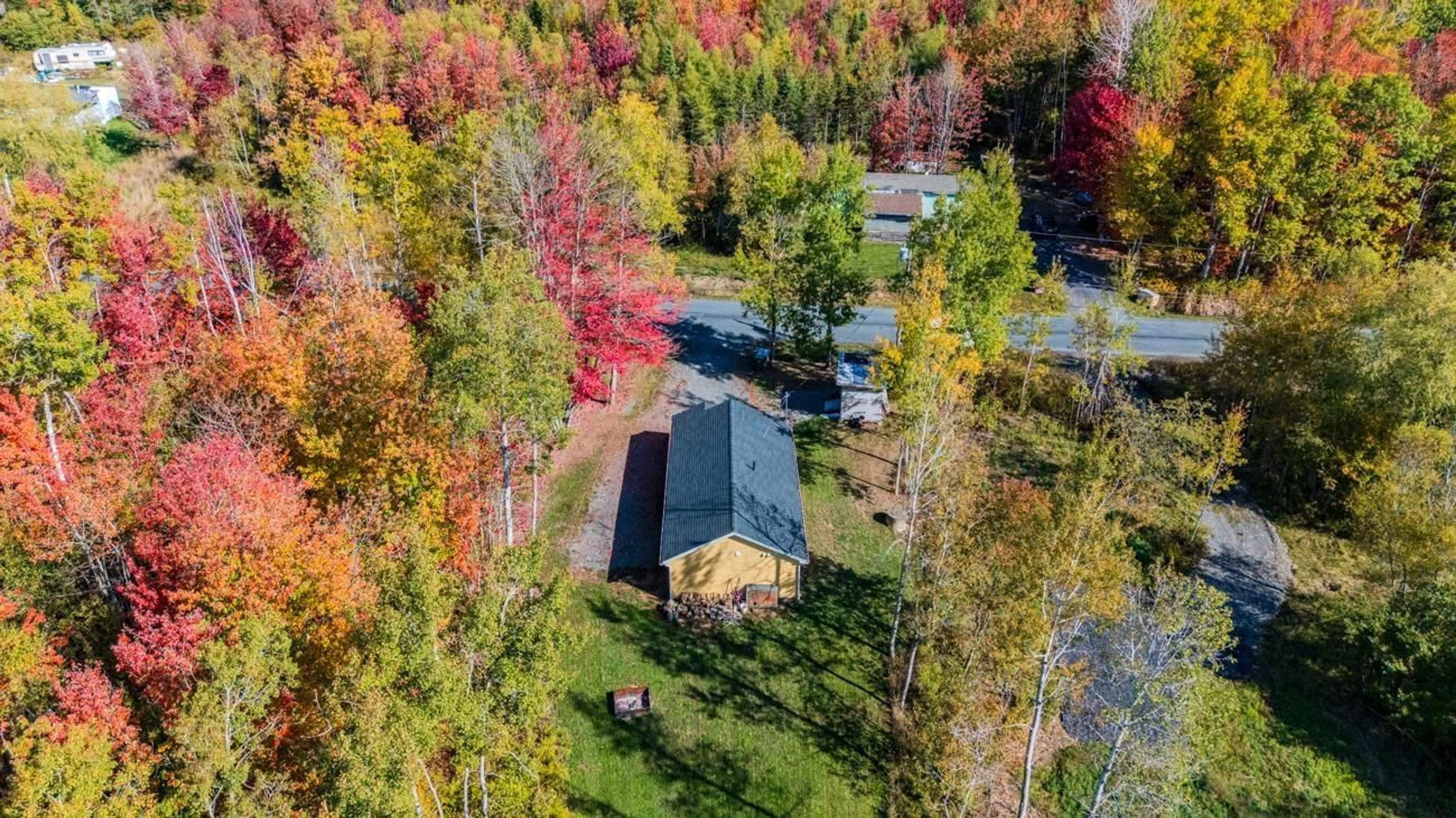 A pic from outside/outdoor area/front of a property/back of a property/a pic from drone, forest/trees view for 69 Ocean Beach Rd, Bramber Nova Scotia B0N 2R0