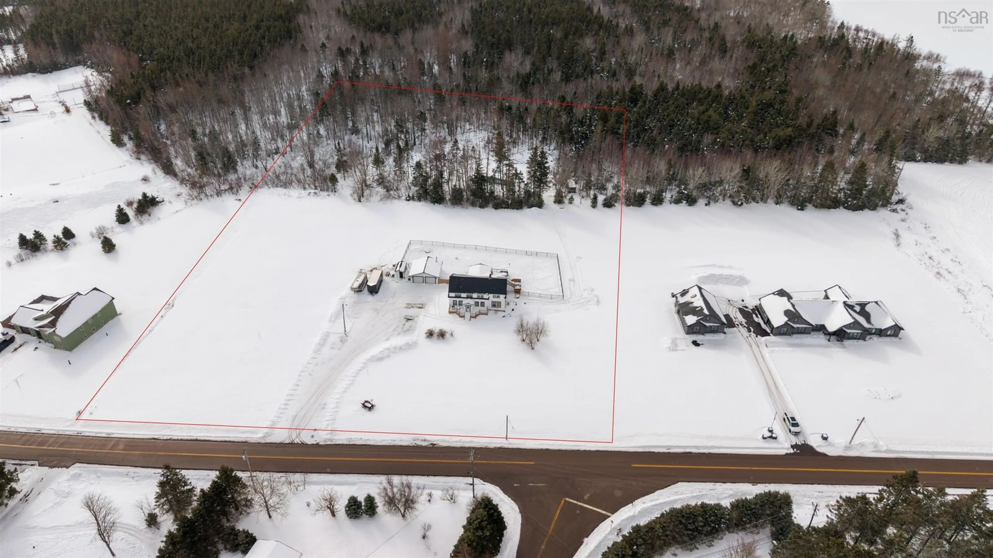 A pic from outside/outdoor area/front of a property/back of a property/a pic from drone, building for 1353 Hastings Rd, Warren Nova Scotia B4H 3Y3