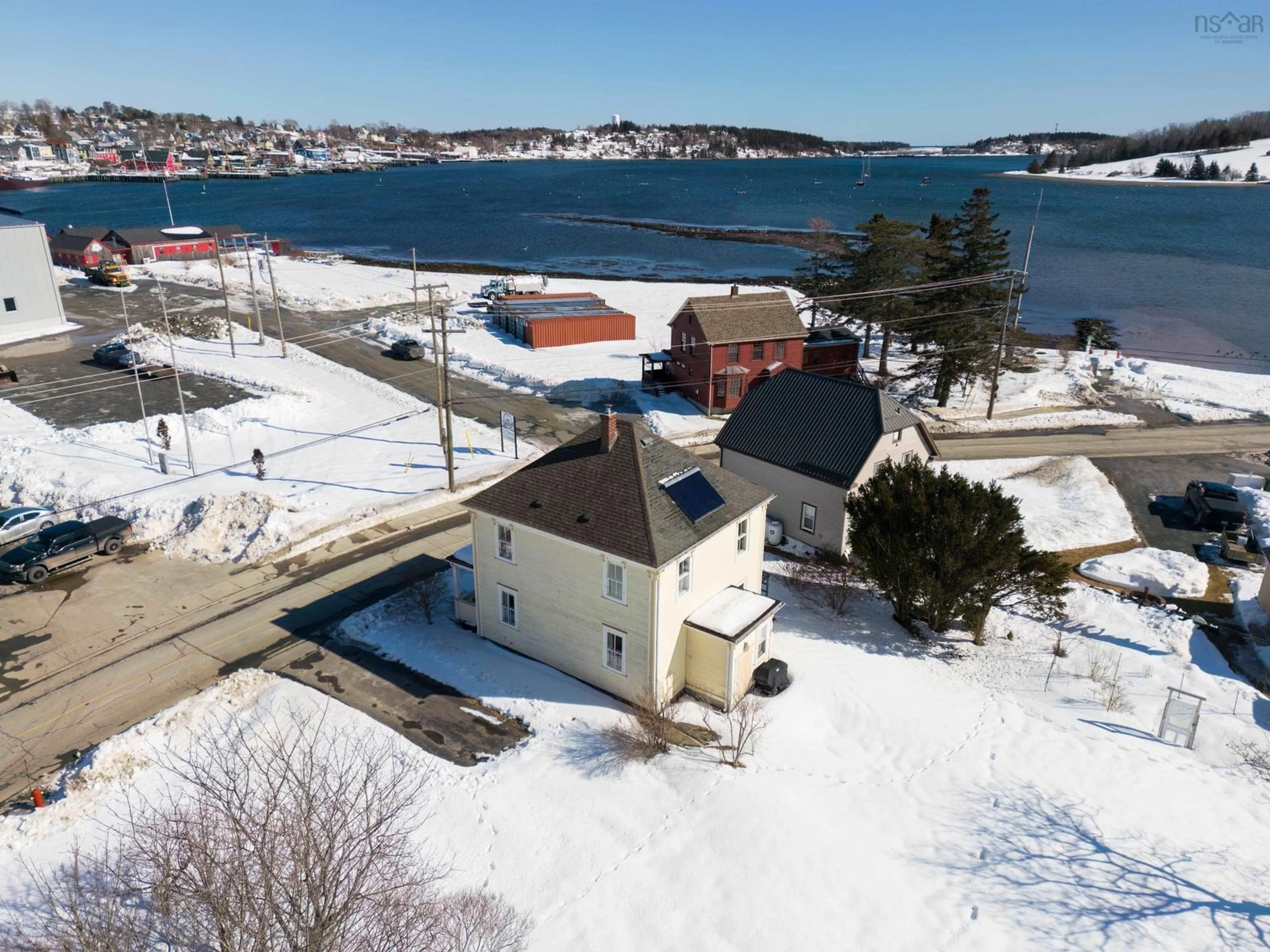 A pic from outside/outdoor area/front of a property/back of a property/a pic from drone, water/lake/river/ocean view for 90 Tannery Rd, Lunenburg Nova Scotia B0J 2C0
