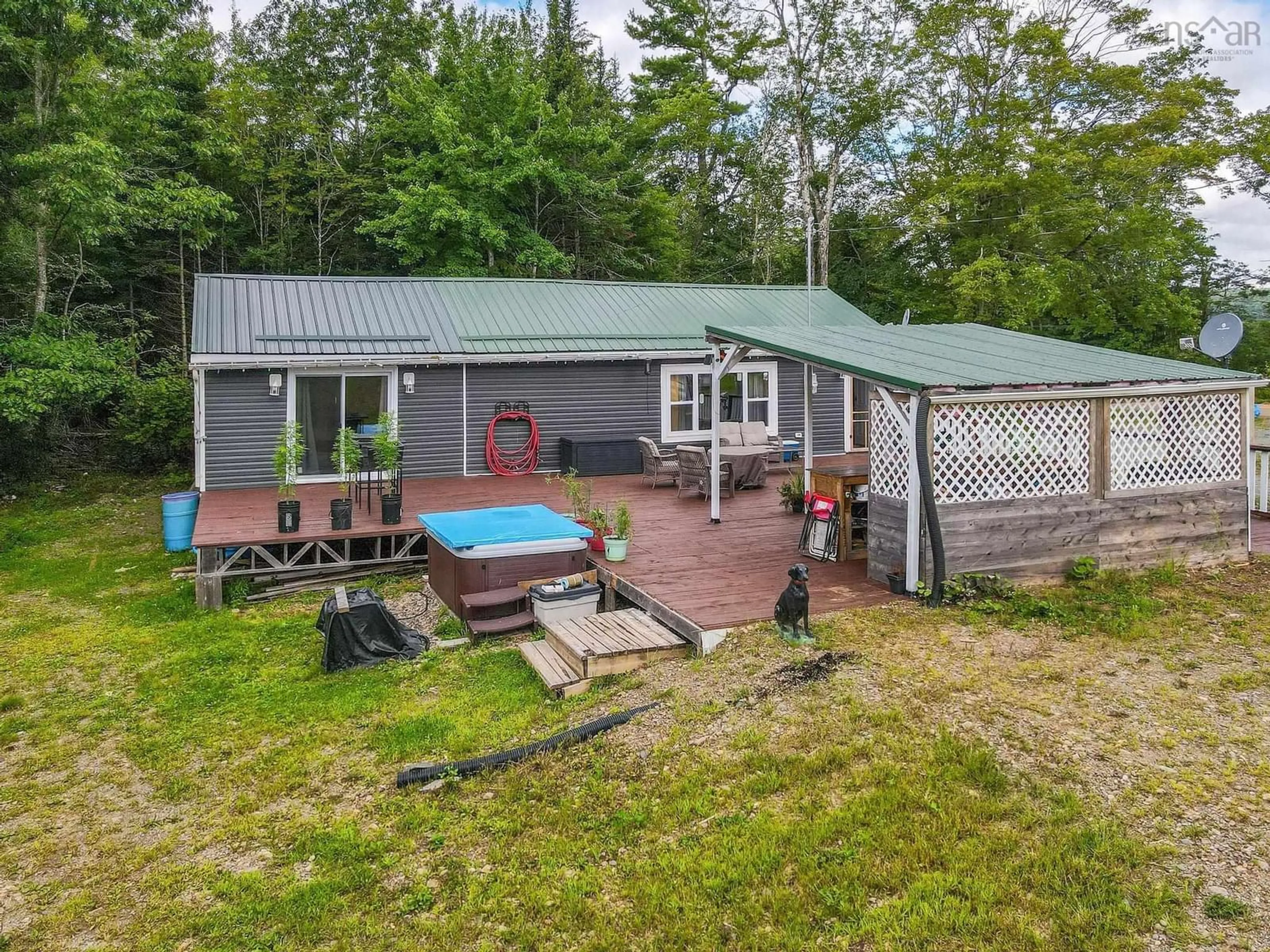 A pic from outside/outdoor area/front of a property/back of a property/a pic from drone, water/lake/river/ocean view for 377 Cloverdale Rd, Birch Hill Nova Scotia B0N 2J0