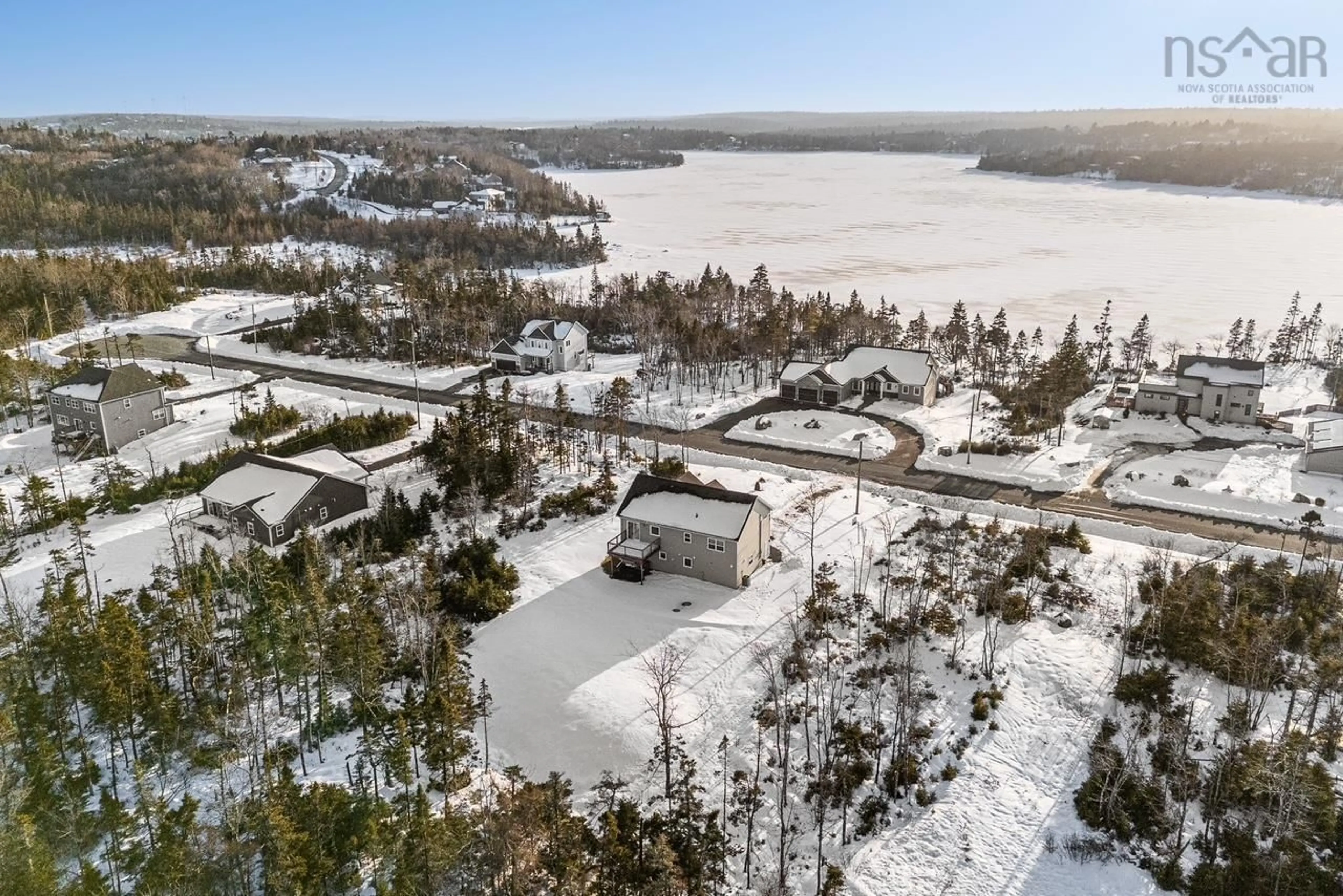 A pic from outside/outdoor area/front of a property/back of a property/a pic from drone, water/lake/river/ocean view for 212 Lynwood Dr, Brookside Nova Scotia B3T 0J9