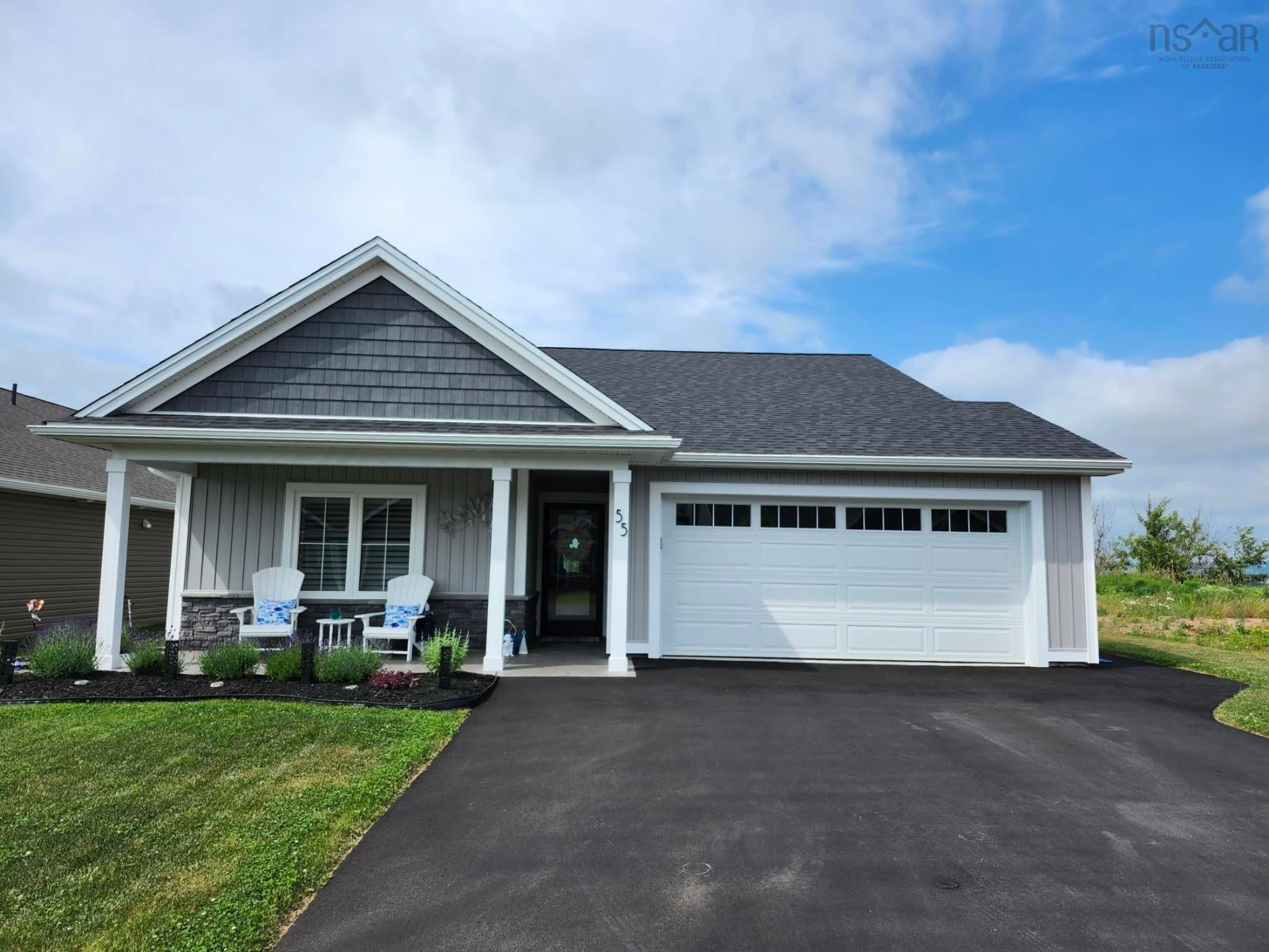 Home with vinyl exterior material, street for 55 Community Way, Garlands Crossing Nova Scotia B0N 2T0