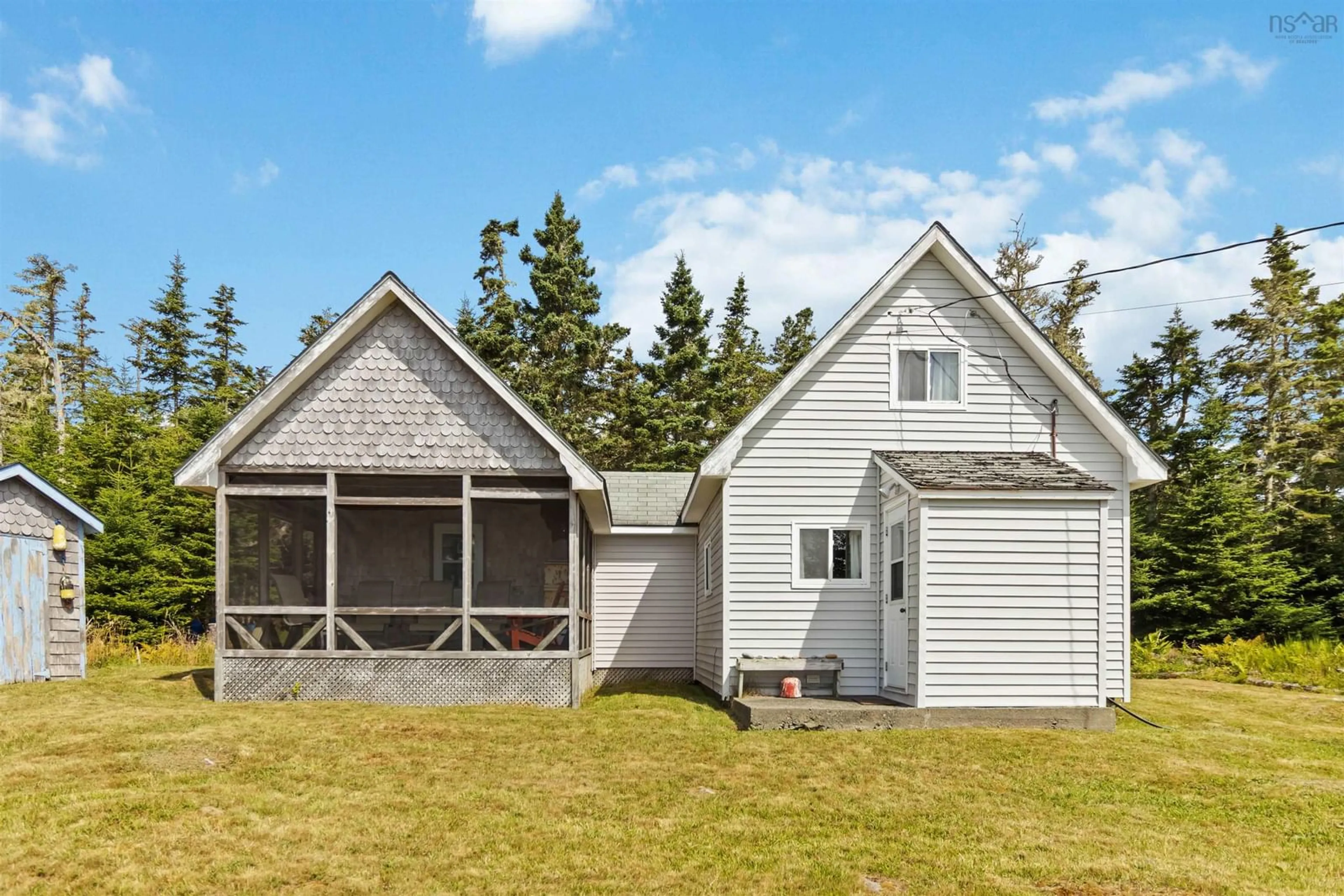 Home with vinyl exterior material, street for 238 Jones Harbour Rd, East Sable River Nova Scotia B0T 1V0