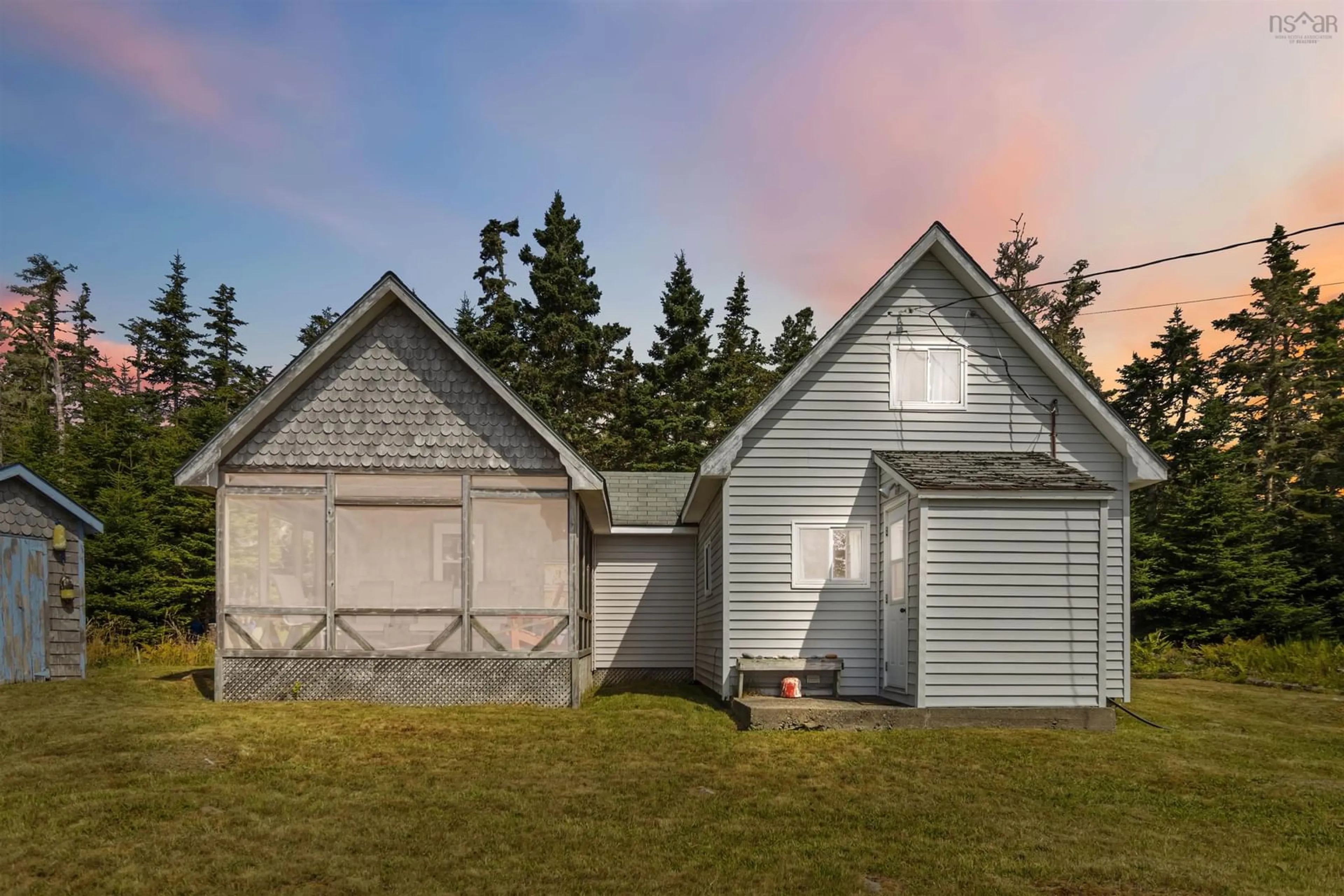 Home with vinyl exterior material, street for 238 Jones Harbour Rd, East Sable River Nova Scotia B0T 1V0