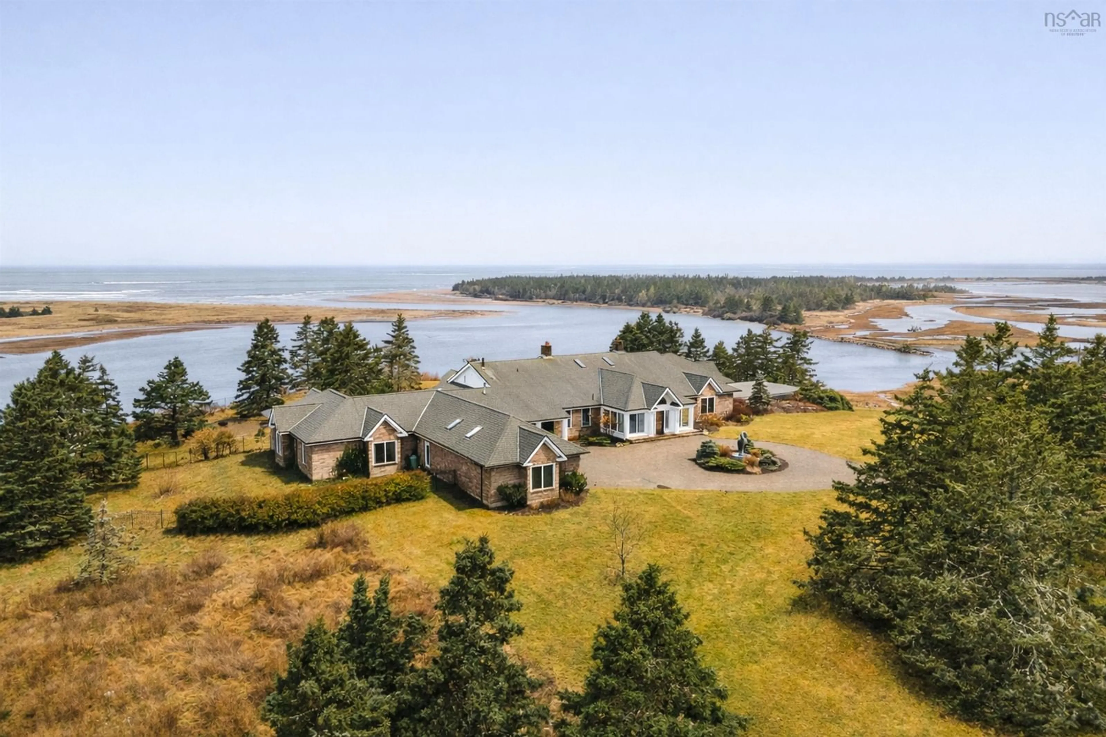 A pic from outside/outdoor area/front of a property/back of a property/a pic from drone, water/lake/river/ocean view for 3950 Lawrencetown Rd, Lawrencetown Nova Scotia B2Z 1L3