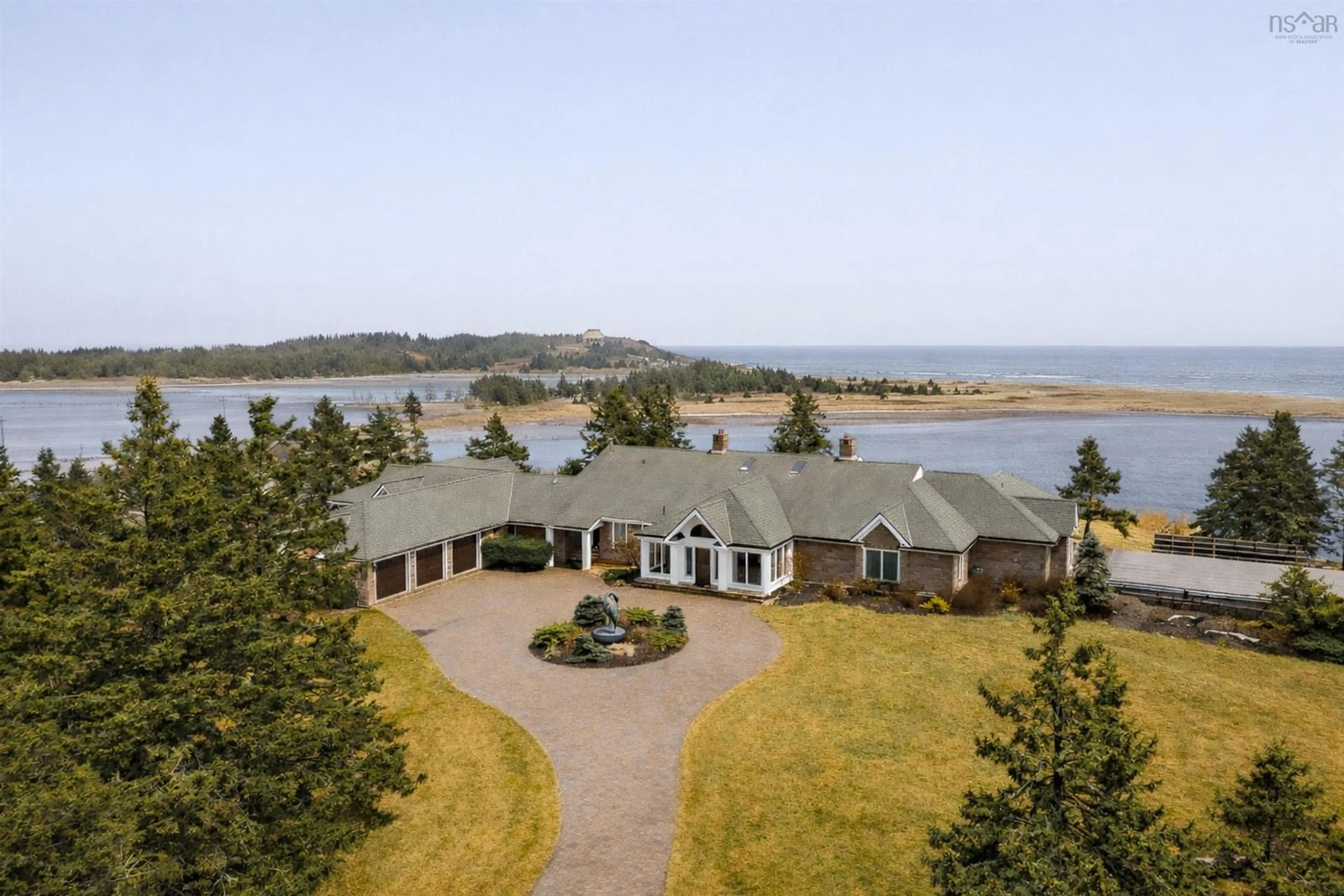 A pic from outside/outdoor area/front of a property/back of a property/a pic from drone, water/lake/river/ocean view for 3950 Lawrencetown Rd, Lawrencetown Nova Scotia B2Z 1L3