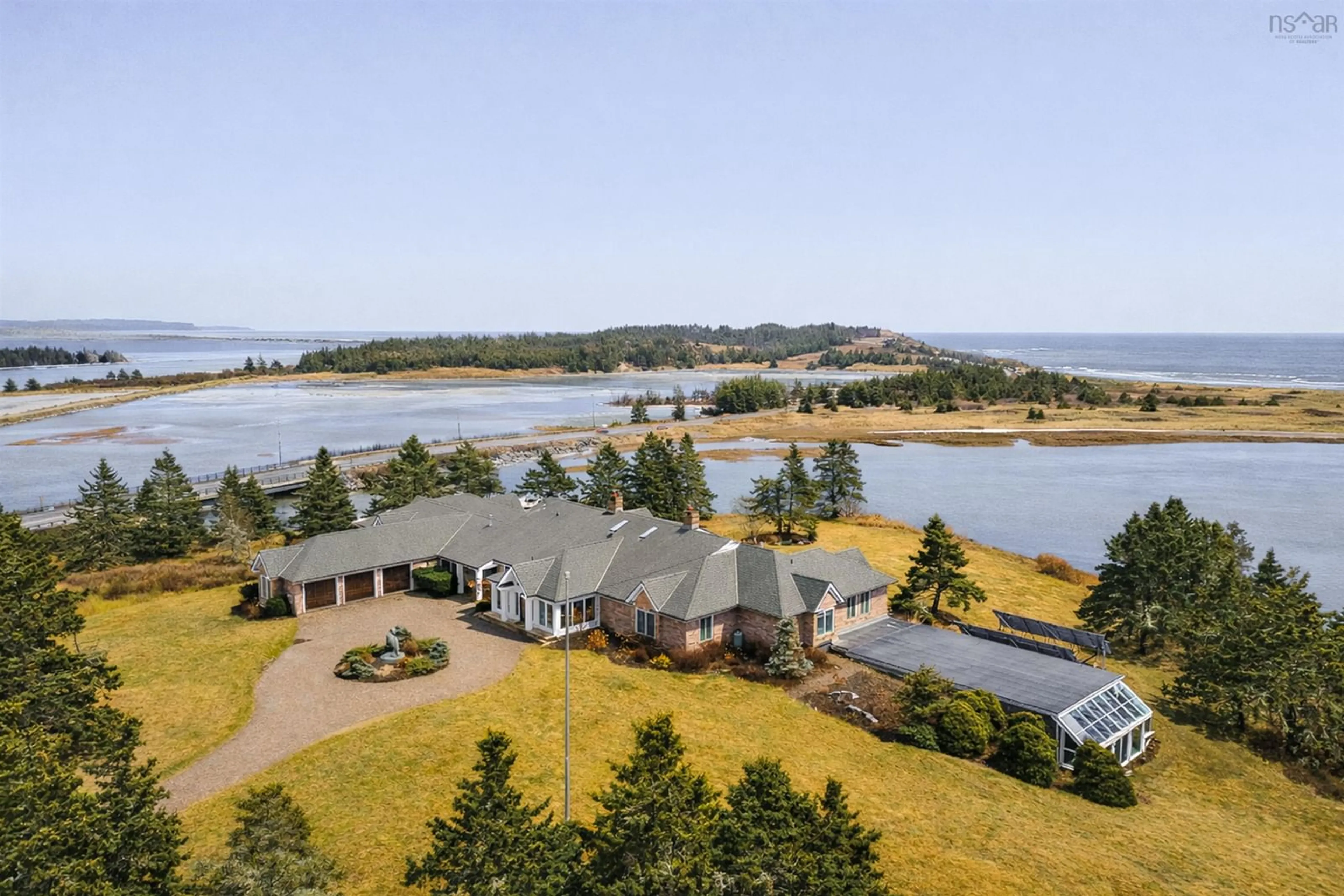 A pic from outside/outdoor area/front of a property/back of a property/a pic from drone, water/lake/river/ocean view for 3950 Lawrencetown Rd, Lawrencetown Nova Scotia B2Z 1L3