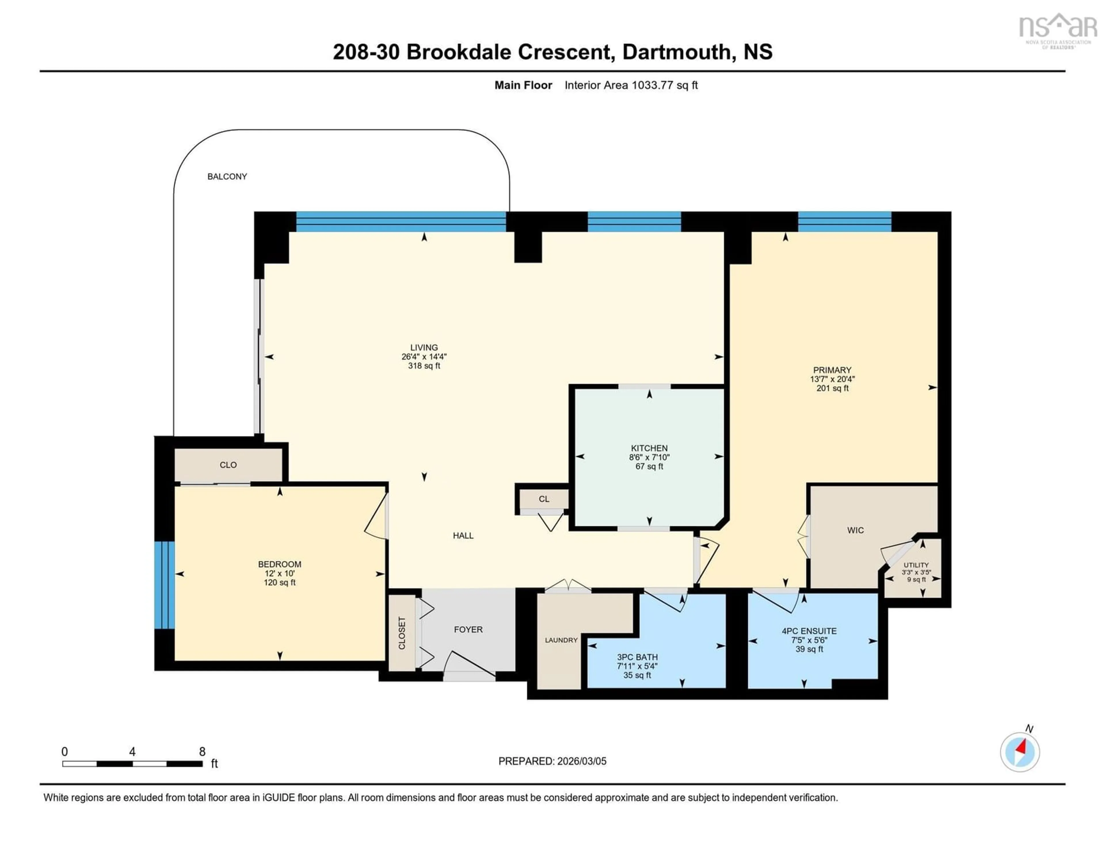 Floor plan for 30 Brookdale Crescent Cres #208, Dartmouth Nova Scotia B3A 4T7