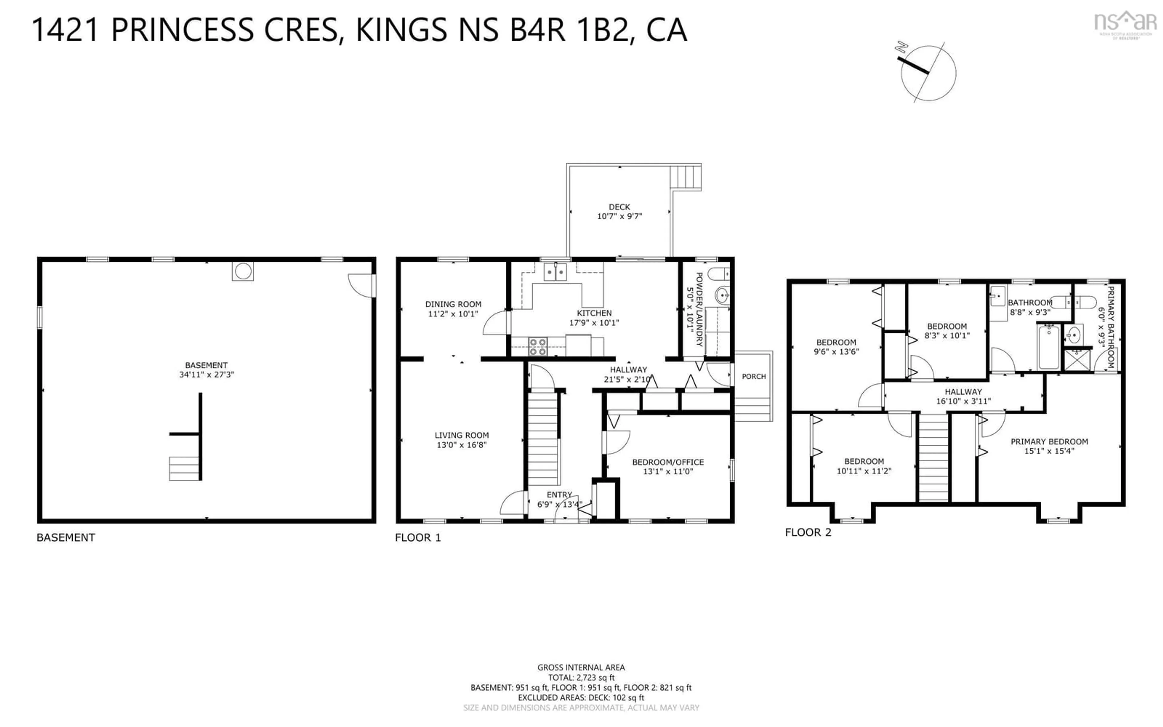 Floor plan for 1421 Princess Cres, Coldbrook Nova Scotia B4R 1B2