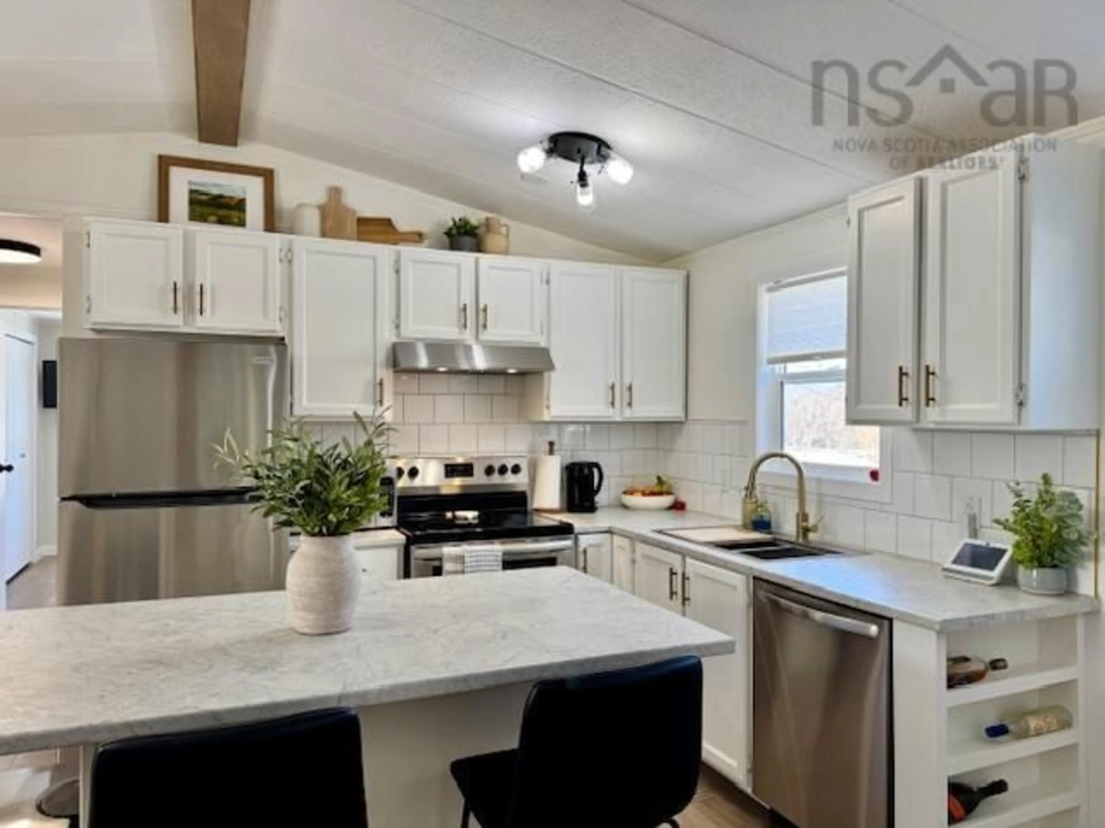 Open concept kitchen, ceramic/tile floor for 5 Hazel St, Middle Sackville Nova Scotia B4E 1E5