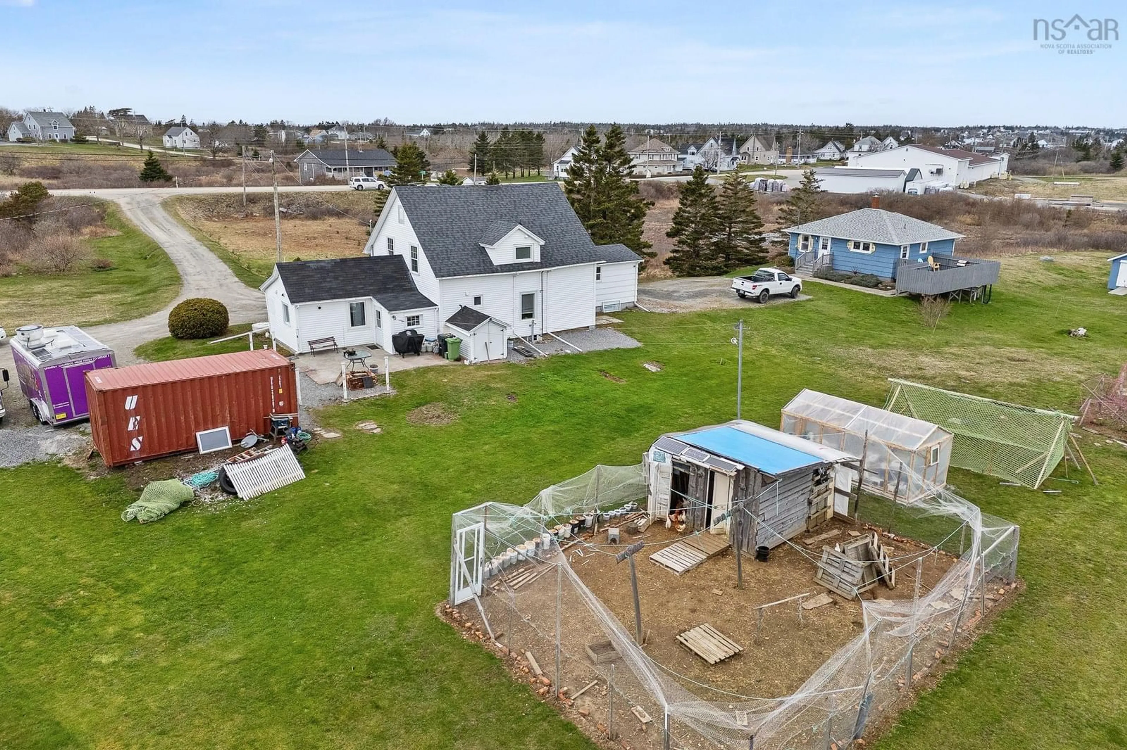A pic from outside/outdoor area/front of a property/back of a property/a pic from drone, unknown for 17 Ponderosa Lane, Lower West Pubnico Nova Scotia B0W 2M0