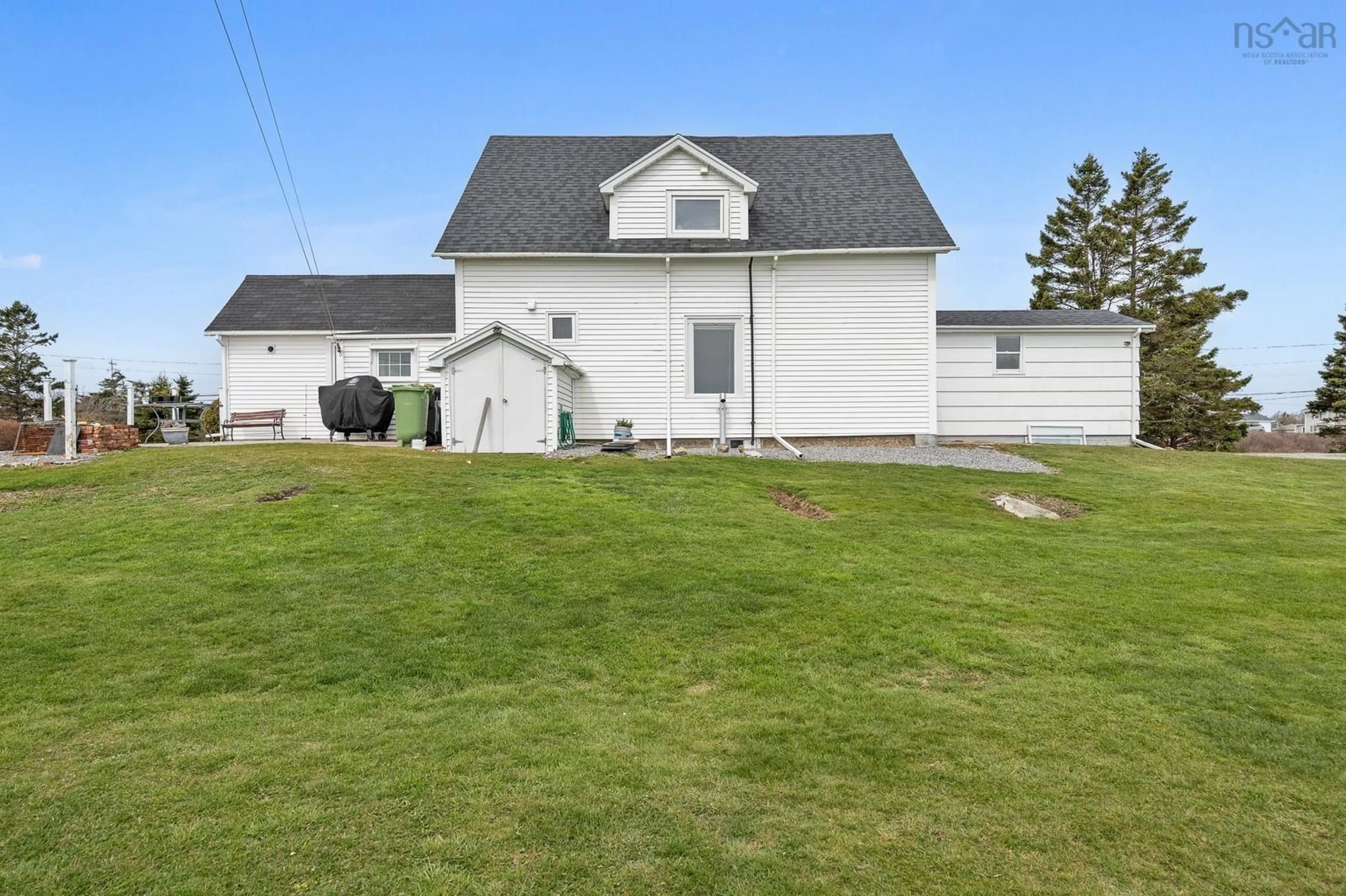 A pic from outside/outdoor area/front of a property/back of a property/a pic from drone, street for 17 Ponderosa Lane, Lower West Pubnico Nova Scotia B0W 2M0