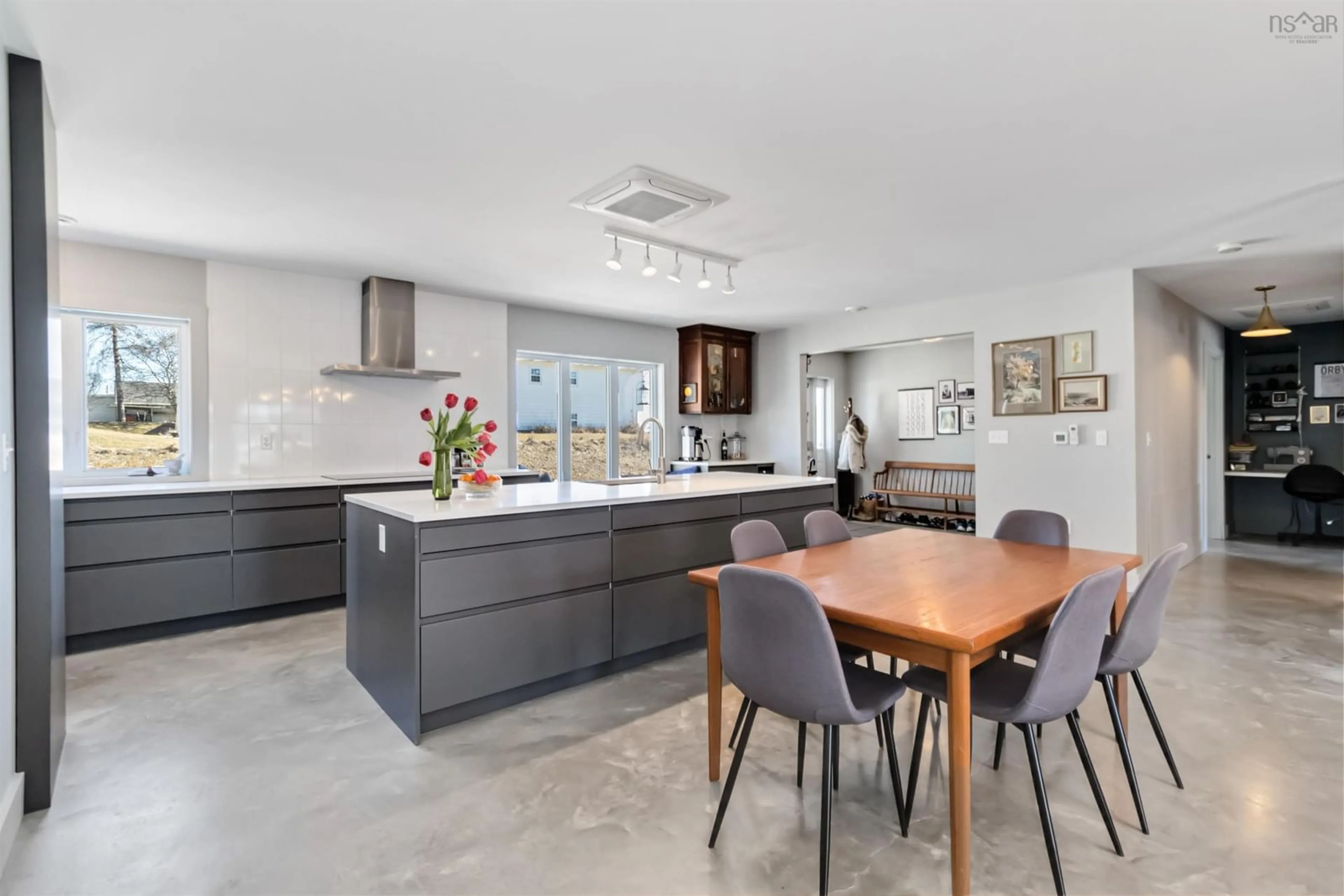 Contemporary kitchen, ceramic/tile floor for 267 Harbour View Dr, Lunenburg Nova Scotia B0J 2C0