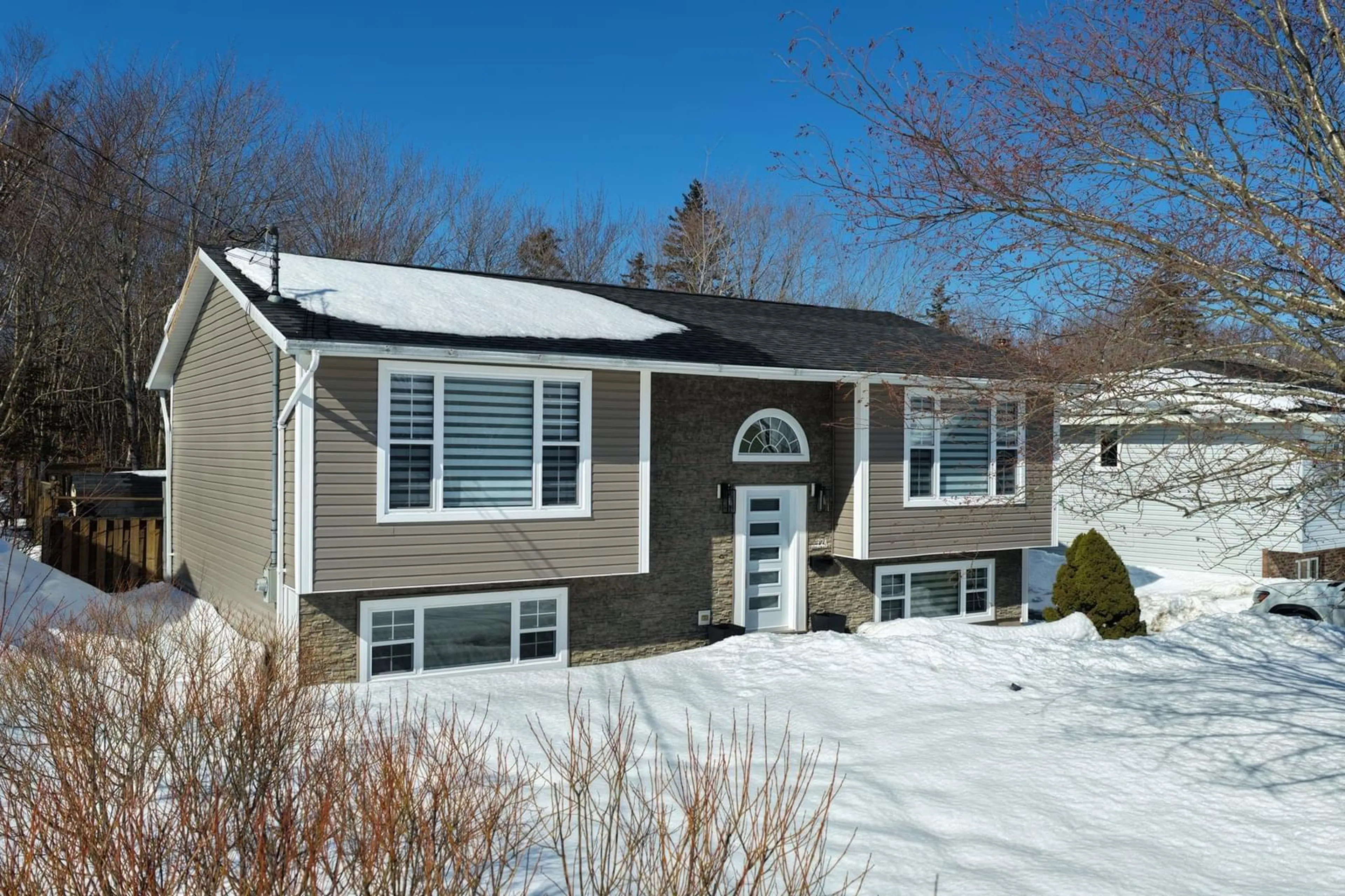Home with vinyl exterior material, street for 724 Cottage Rd, Sydney Nova Scotia B1P 6S6