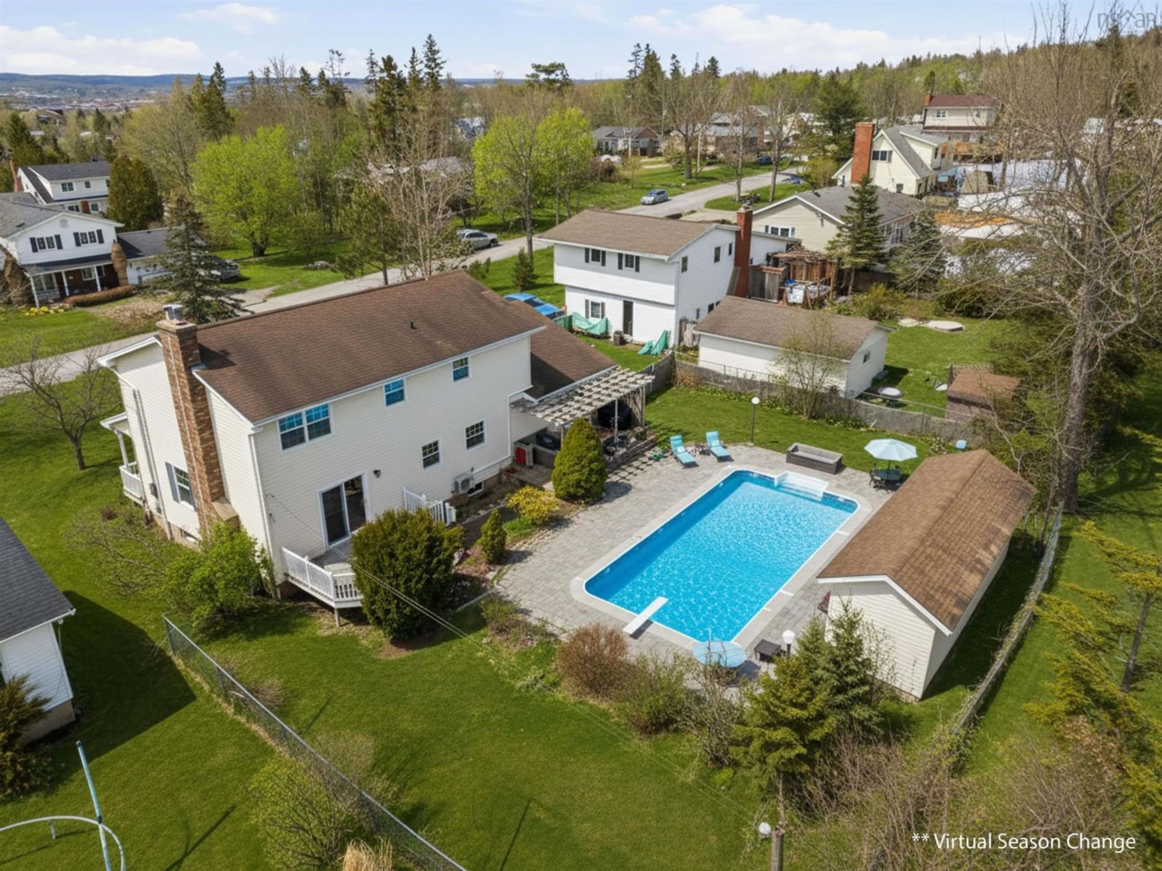 A pic from outside/outdoor area/front of a property/back of a property/a pic from drone, street for 132 Abbey Ave, Truro Nova Scotia B2N 5W6