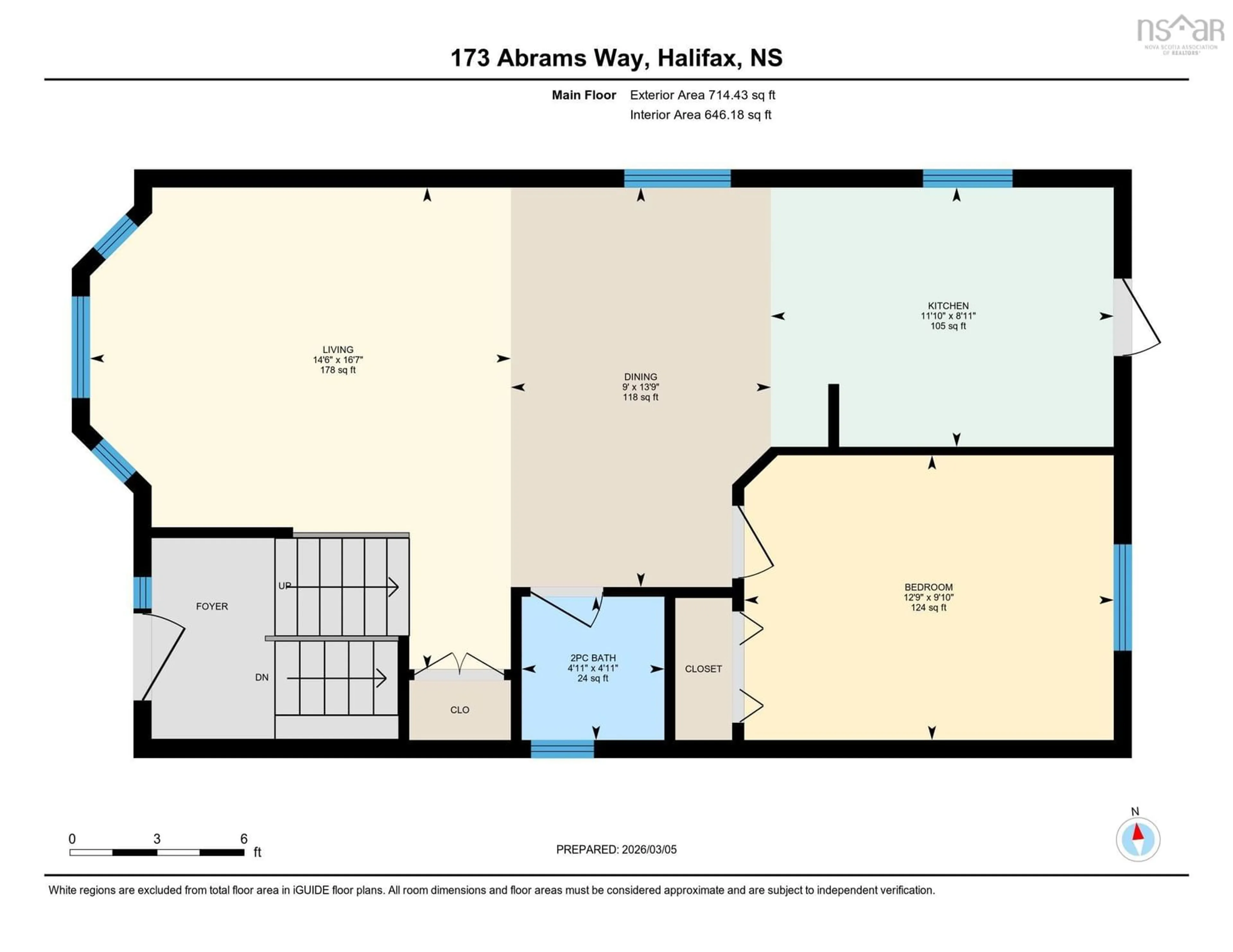 Floor plan for 173 Abrams Way, Halifax Nova Scotia B3P 2R9
